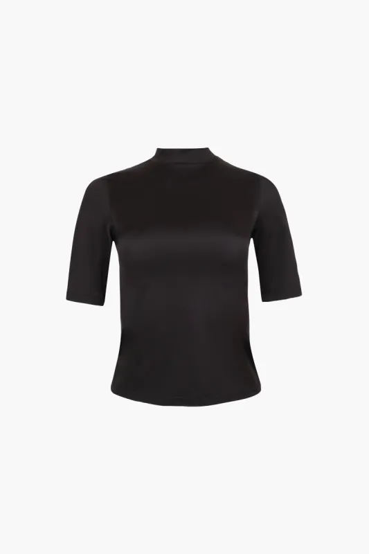 LILLIAN TOP IN BLACK sold by Sandy Liang