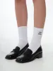 LOAFER IN BLACK SPAZZOLATO sold by Sandy Liang