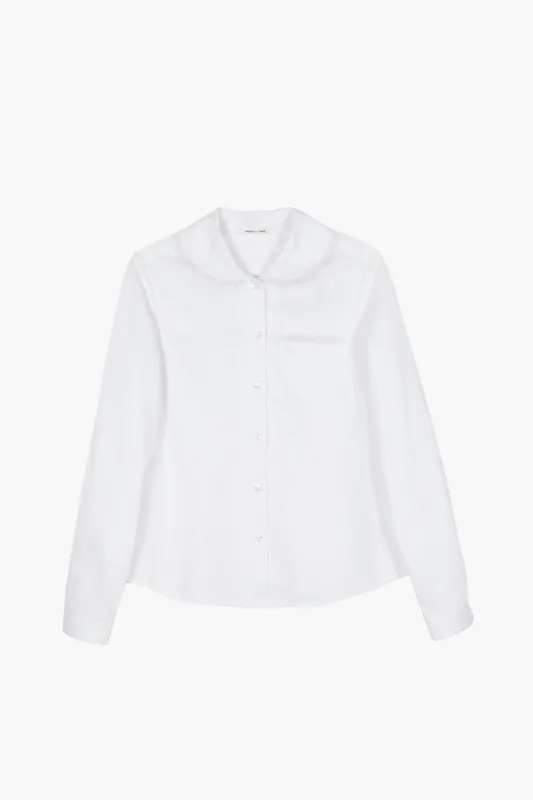 WILBUR TOP IN WHITE LACE sold by Sandy Liang