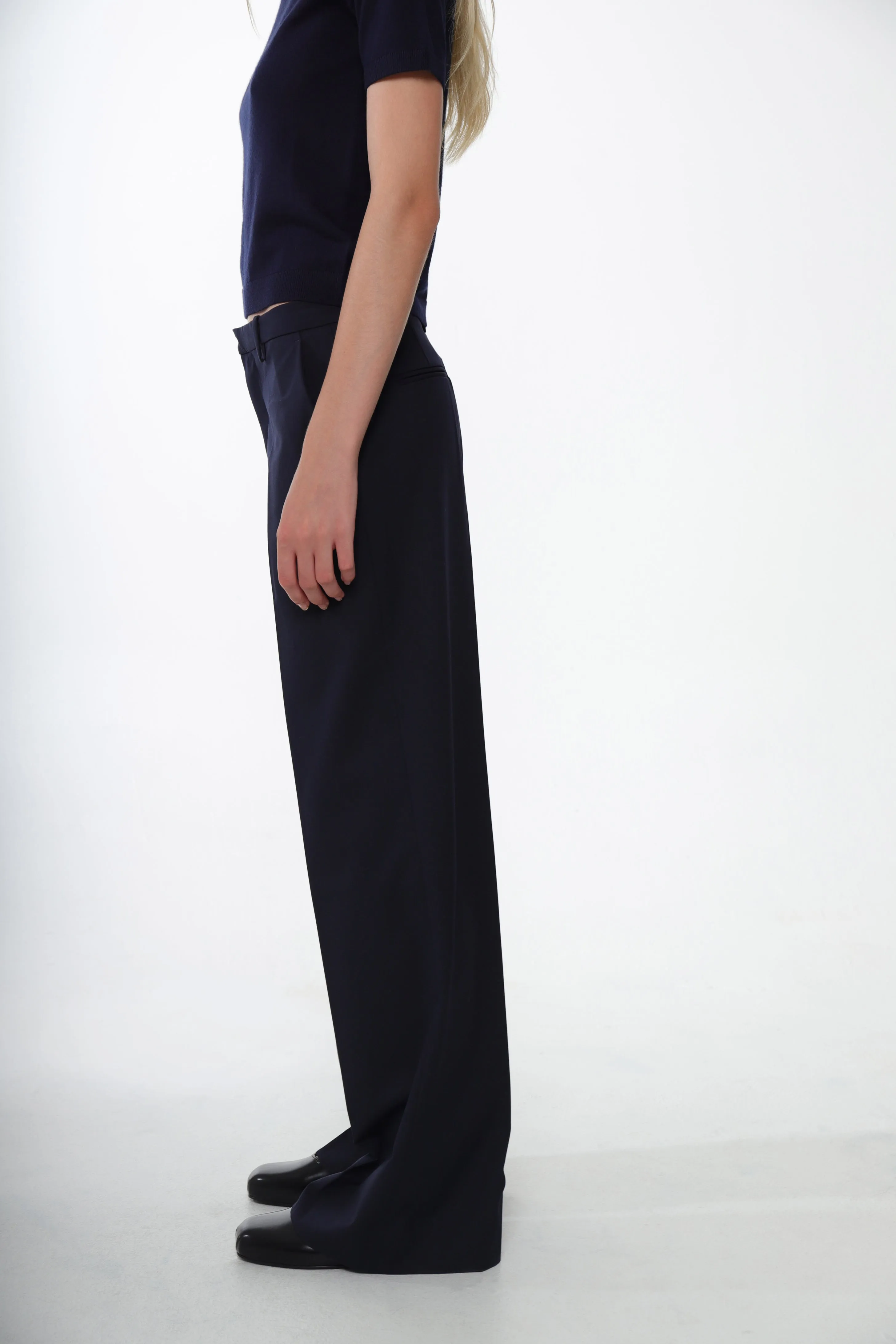 GLASS PANT IN NAVY sold by Sandy Liang product image thumbnail 3