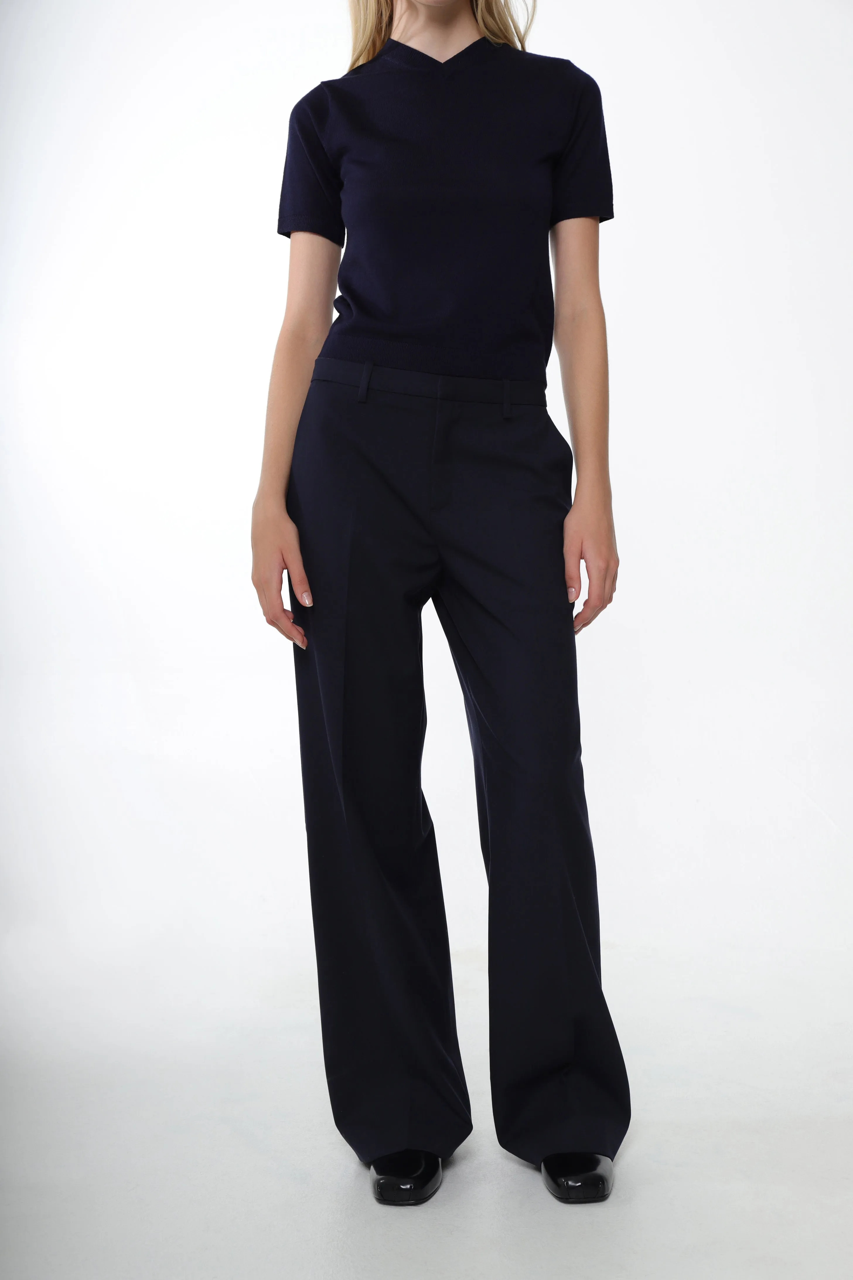 GLASS PANT IN NAVY sold by Sandy Liang product image thumbnail 2