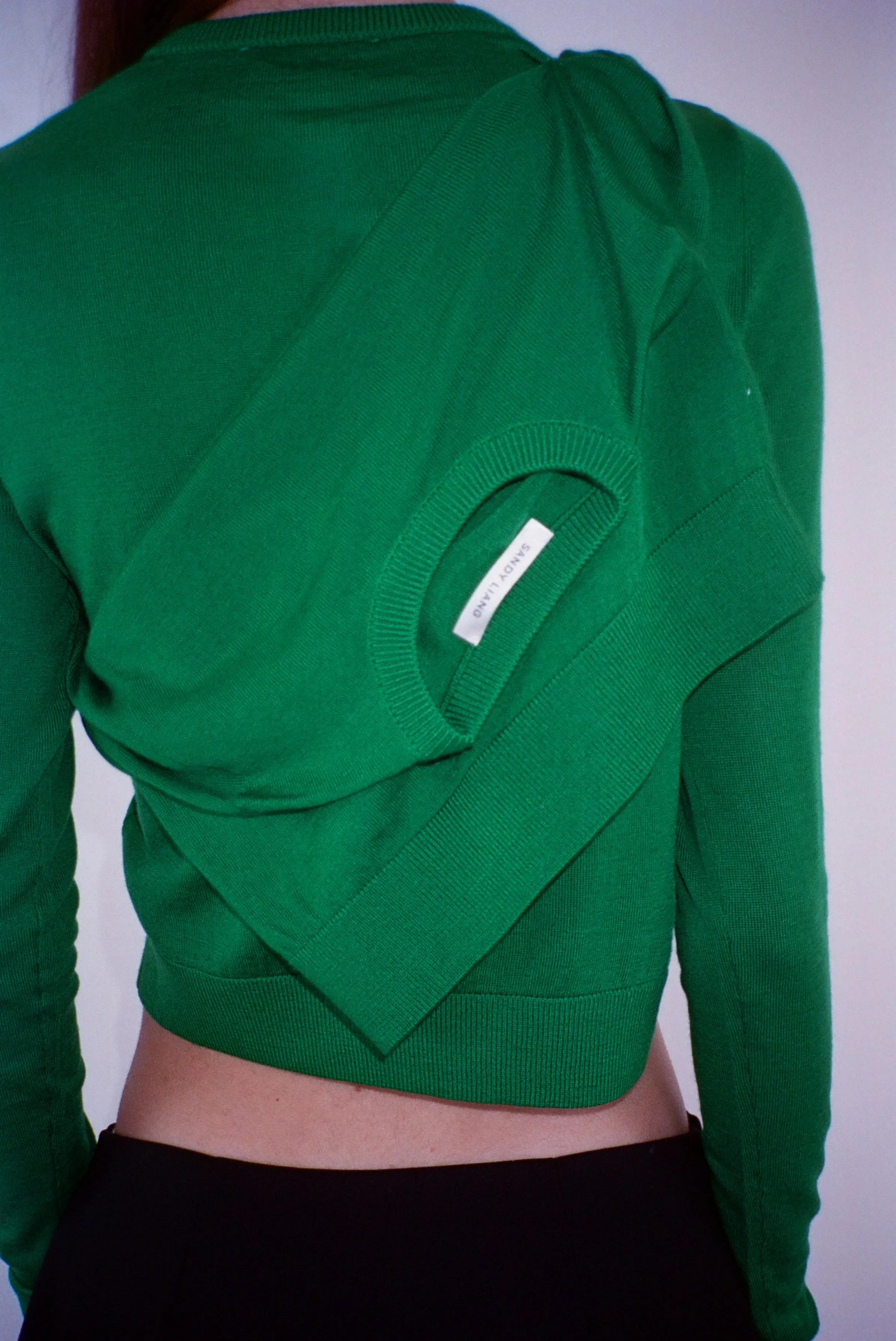 HERMIT CARDIGAN IN KELLY GREEN sold by Sandy Liang product image thumbnail 4