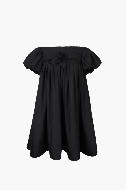KIYO DRESS IN BLACK made by Sandy Liang
