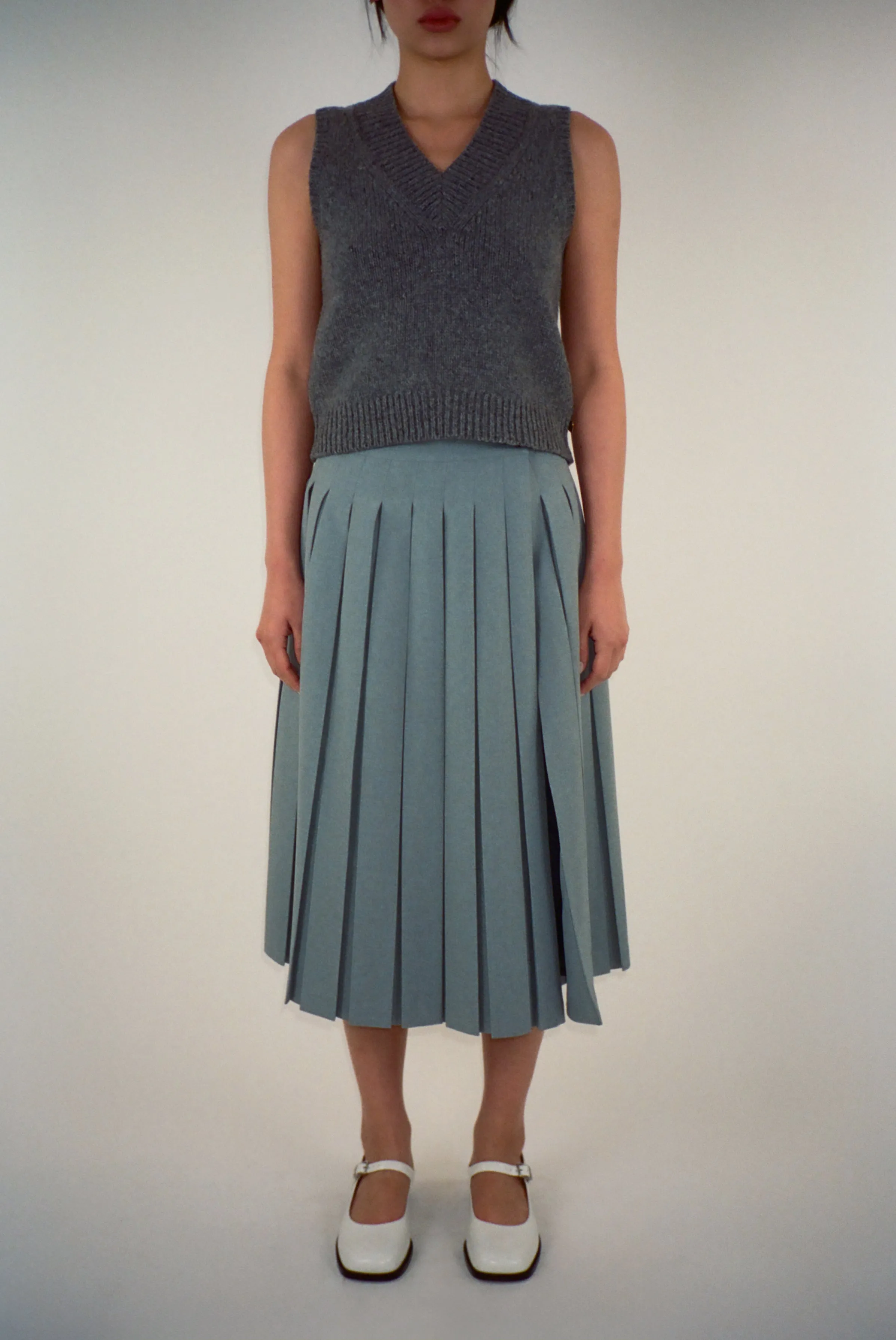 UNIFORM SKORT IN GREY sold by Sandy Liang product image thumbnail 2