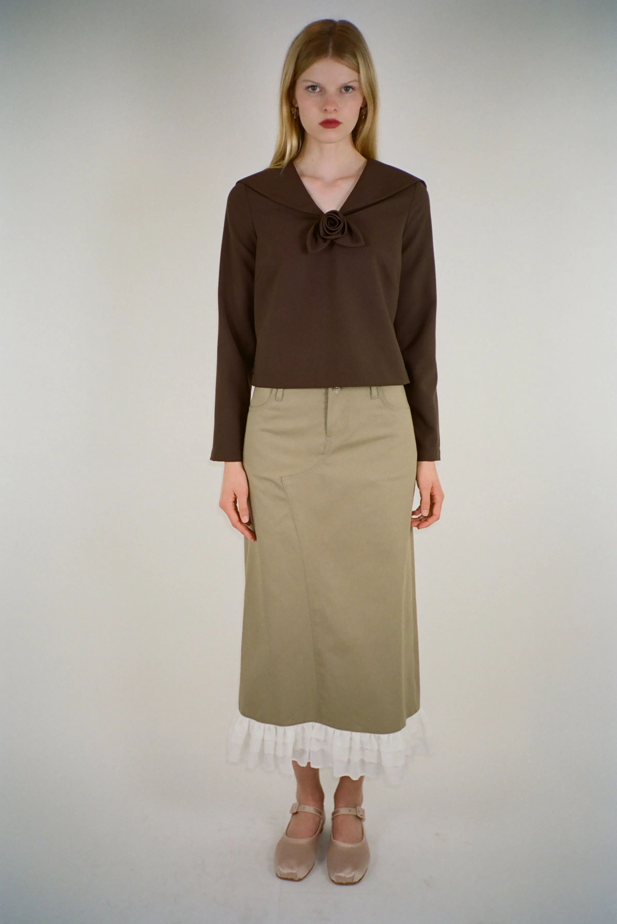 UMI TOP IN ESPRESSO sold by Sandy Liang product image thumbnail 4