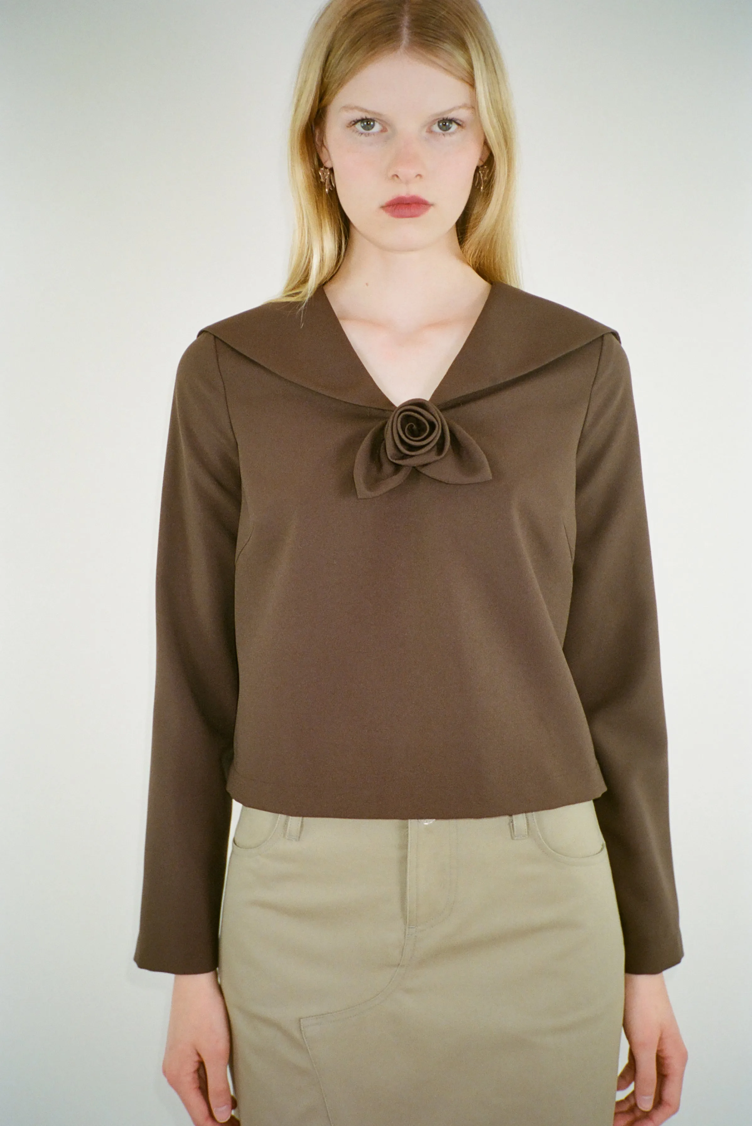 UMI TOP IN ESPRESSO sold by Sandy Liang product image thumbnail 5