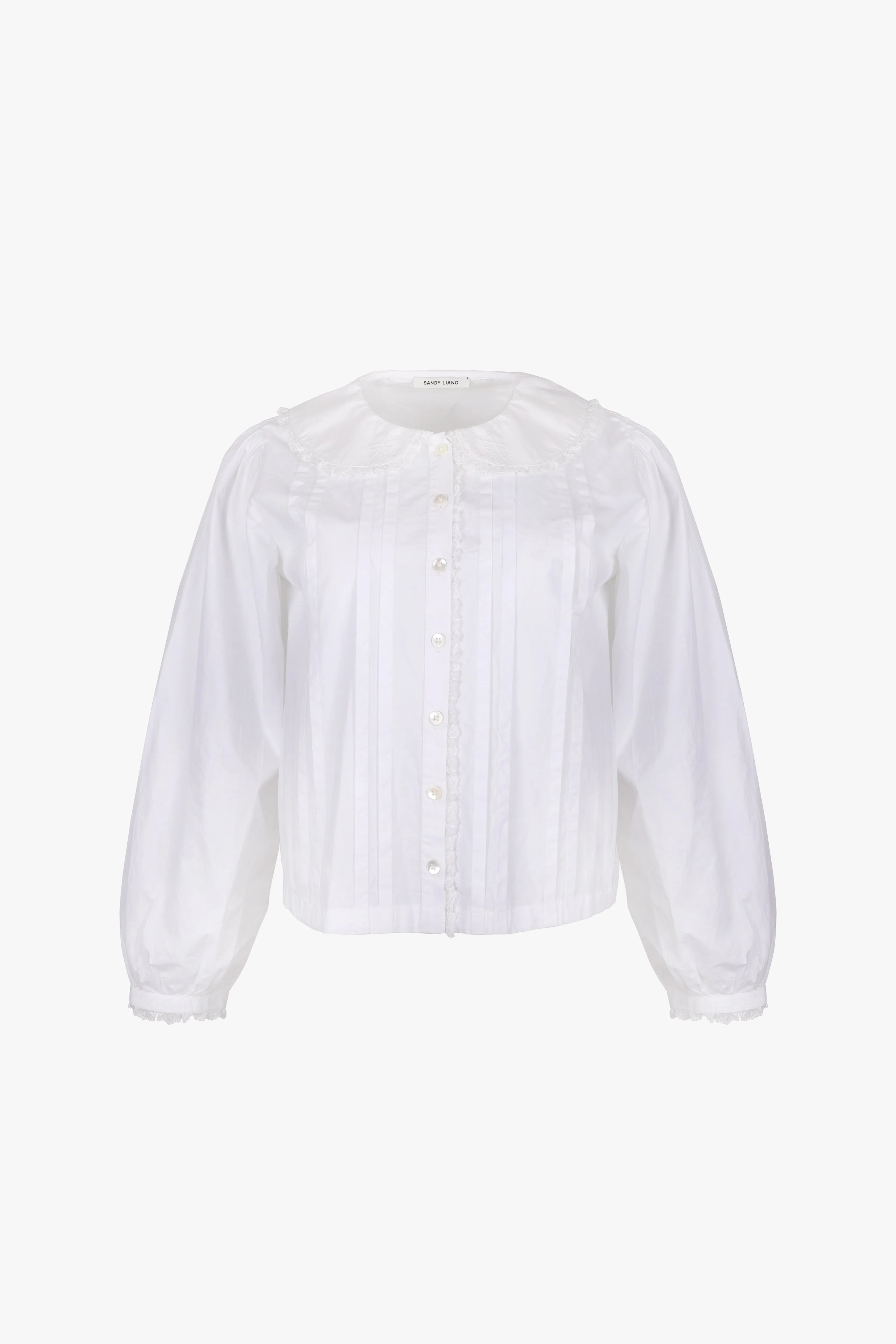 GROVE TOP IN WHITE sold by Sandy Liang