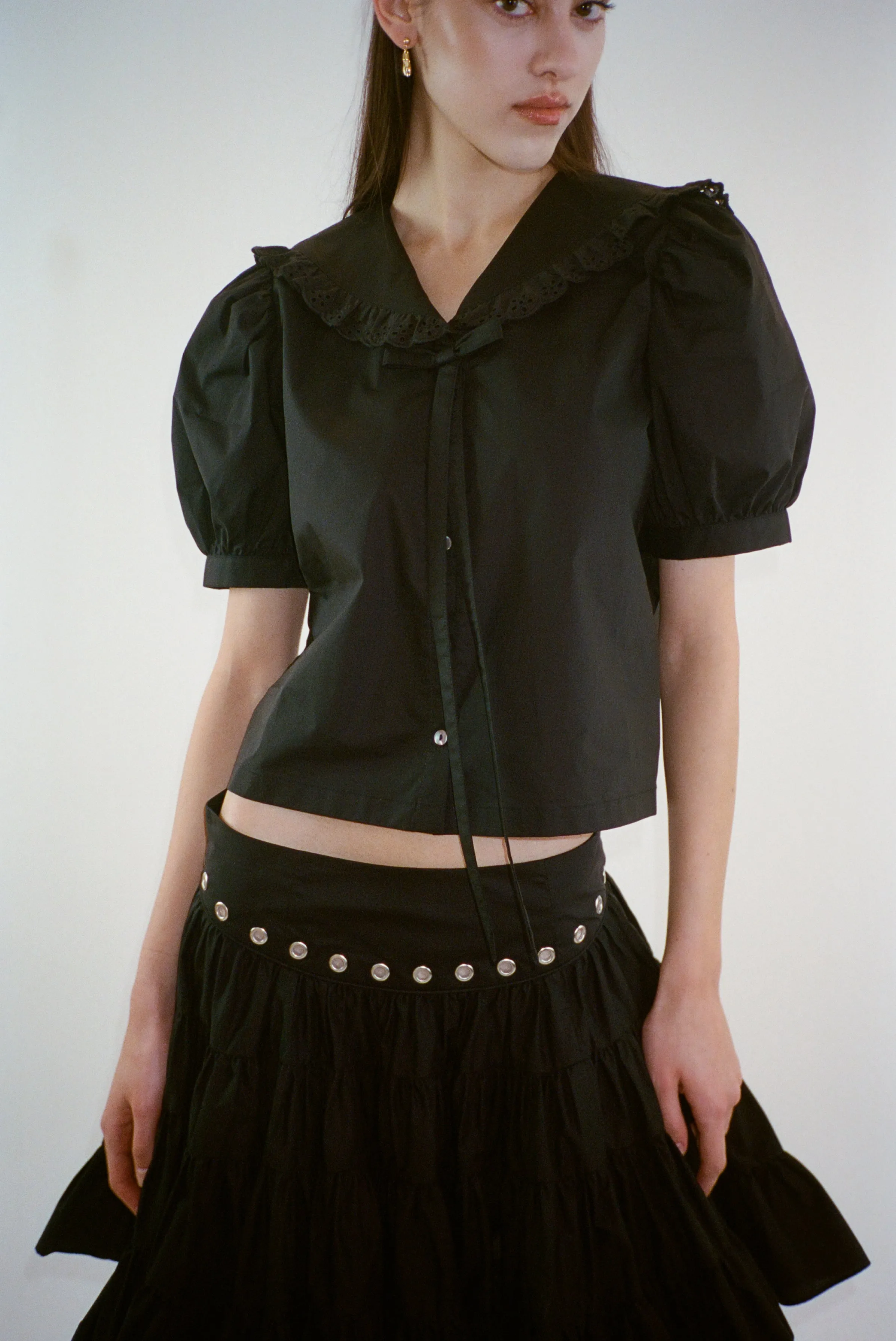 FLORENT TOP IN BLACK sold by Sandy Liang product image thumbnail 4