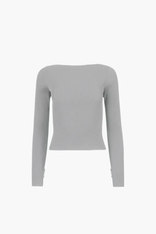 TIMES SWEATER IN GREY made by Sandy Liang