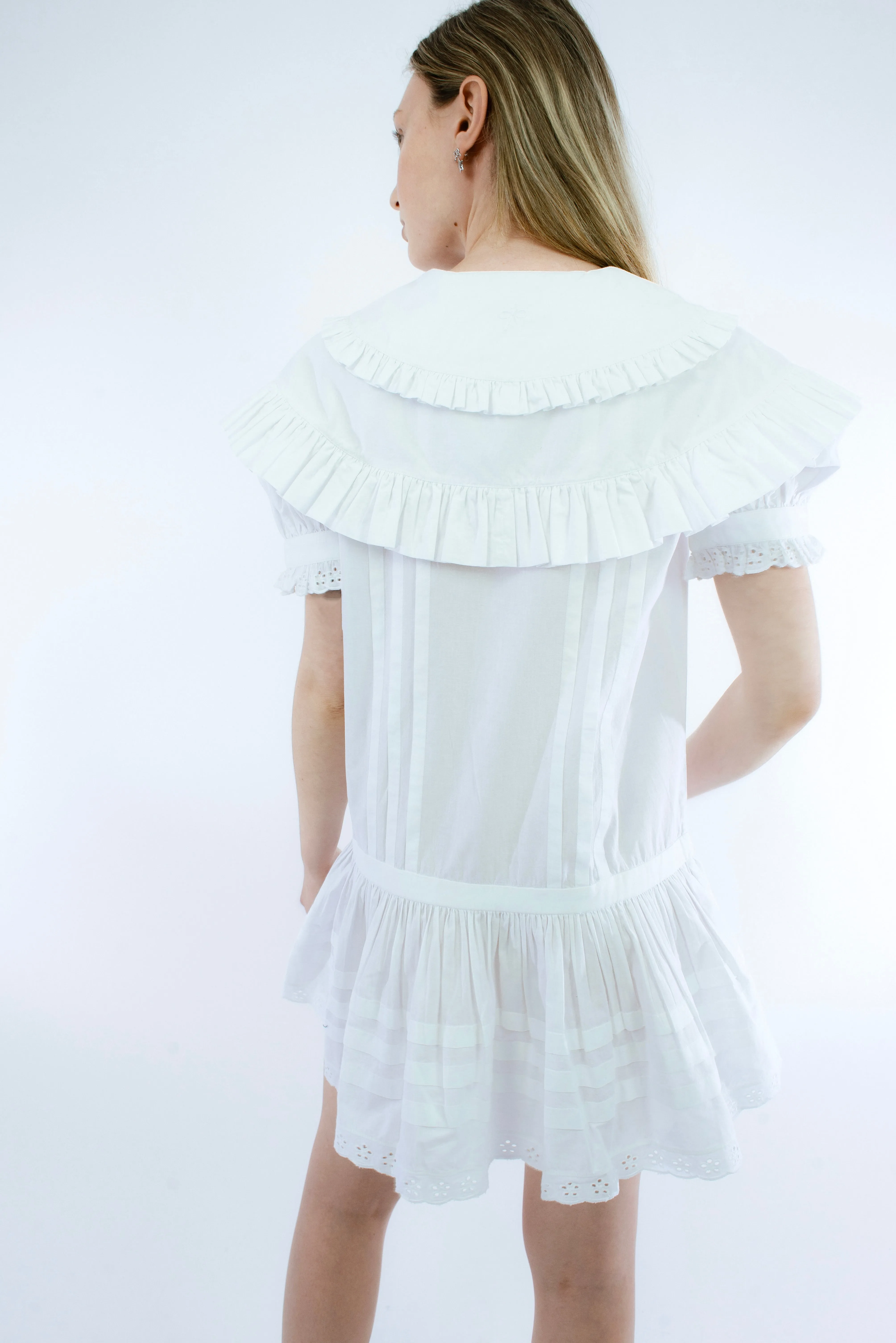 TOKI DRESS IN WHITE sold by Sandy Liang product image thumbnail 4