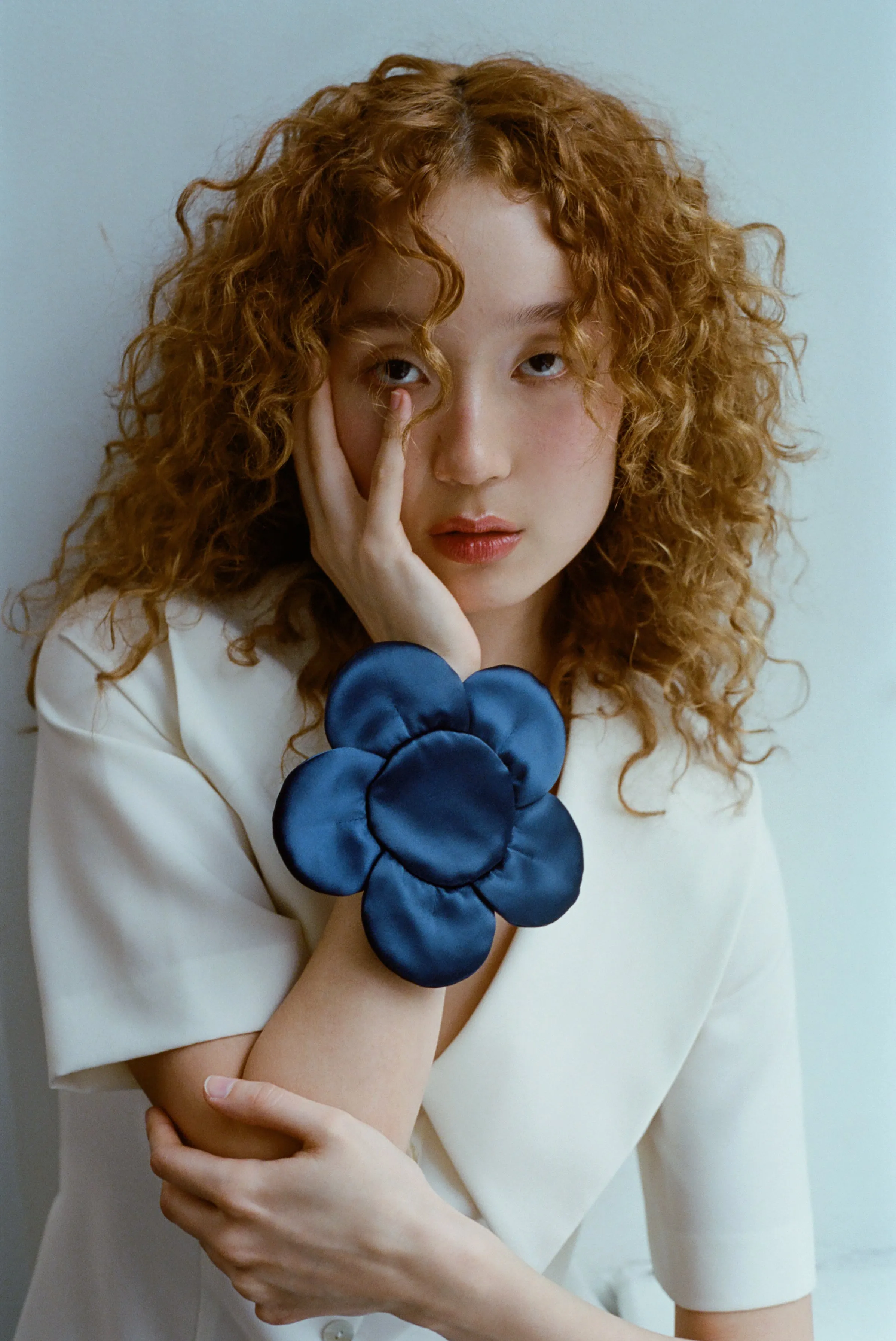 PETAL WRISTLET IN NAVY sold by Sandy Liang product image thumbnail 3