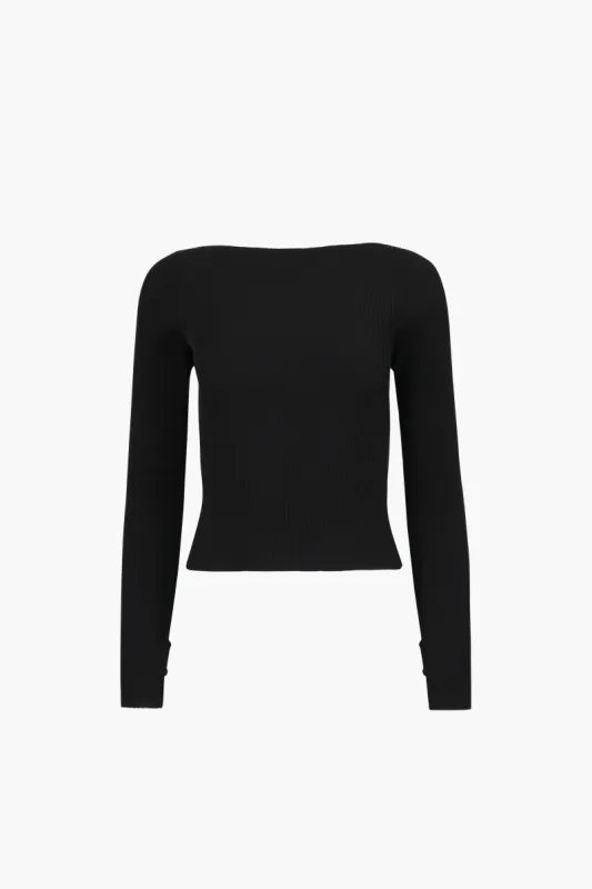 TIMES SWEATER IN BLACK made by Sandy Liang