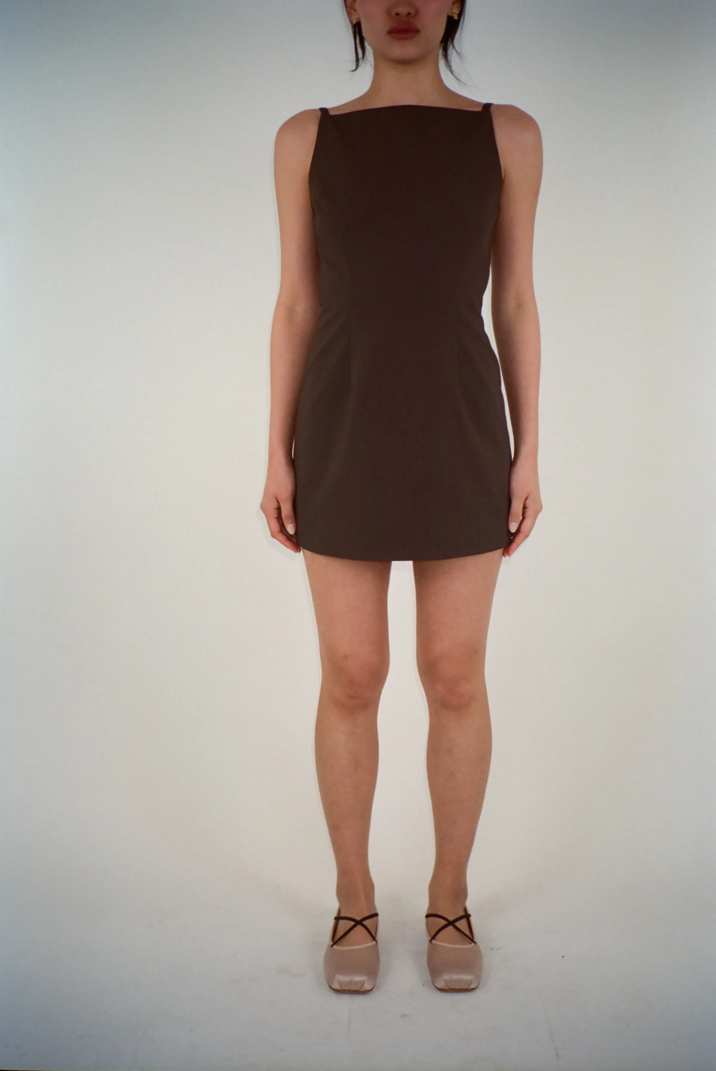 ABERDEEN DRESS IN BROWN sold by Sandy Liang product image thumbnail 2