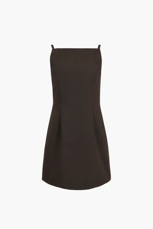 ABERDEEN DRESS IN BROWN sold by Sandy Liang