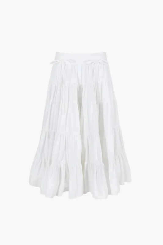 HETTI SKIRT IN WHITE sold by Sandy Liang