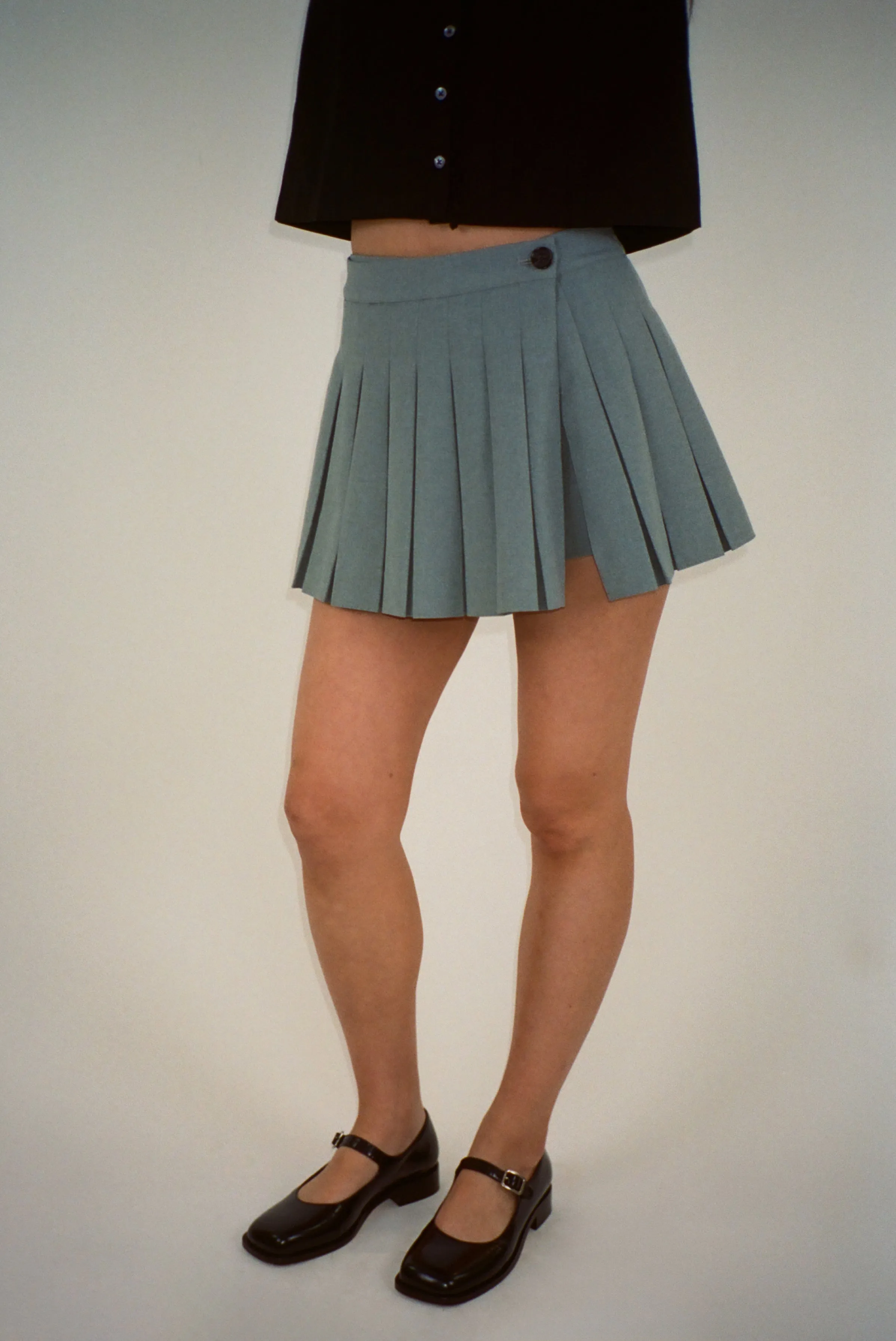 PARIS SKORT IN GREY sold by Sandy Liang product image thumbnail 4