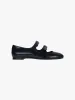 MJ DOUBLE STRAP IN BLACK SPAZZOLATO sold by Sandy Liang