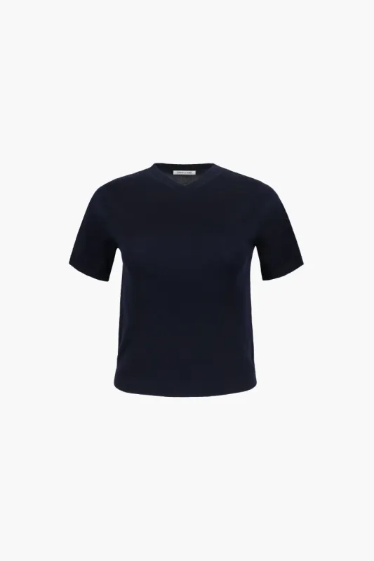 FENNY SWEATER IN NAVY made by Sandy Liang