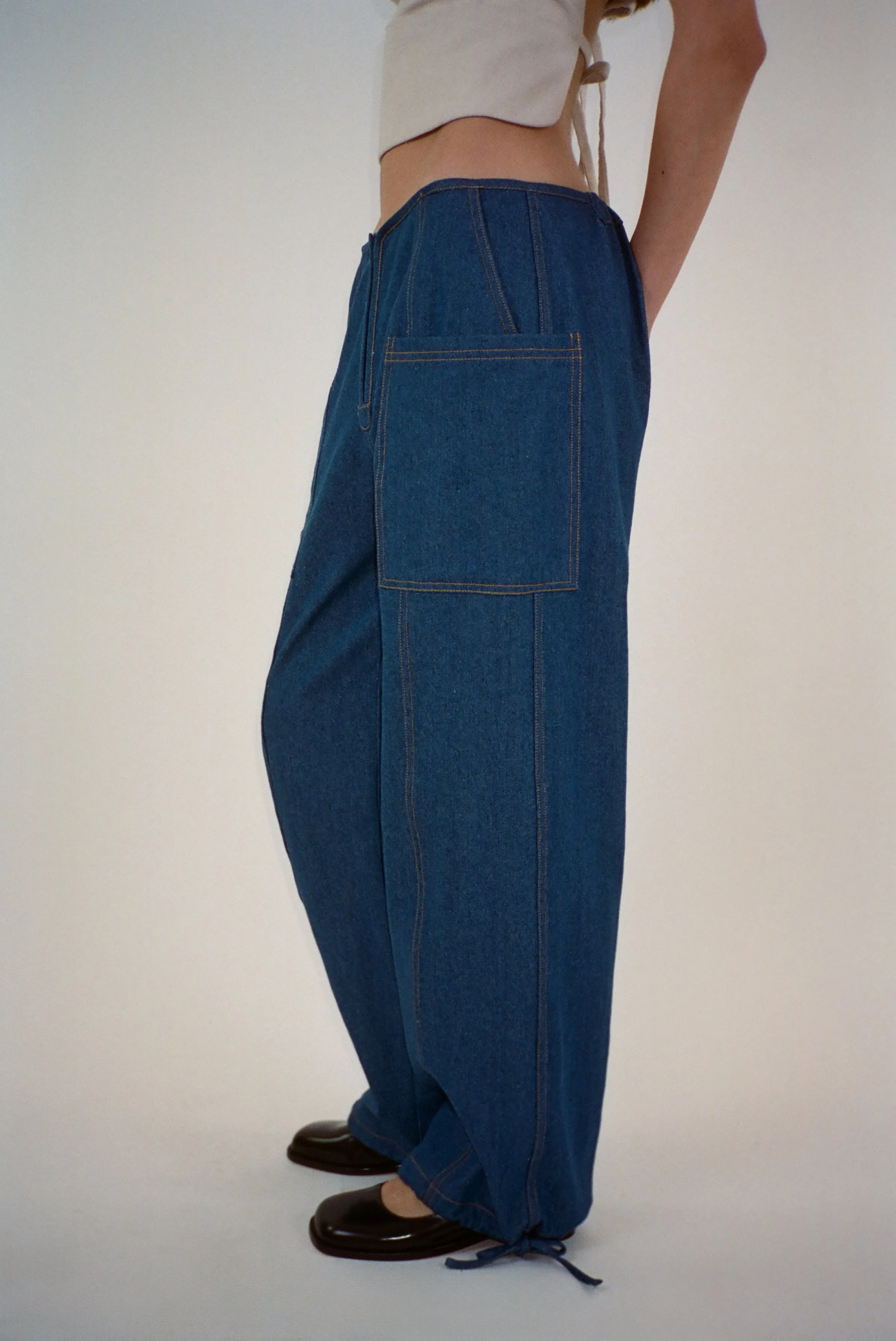 TIFOSI PANT IN INDIGO sold by Sandy Liang product image thumbnail 2