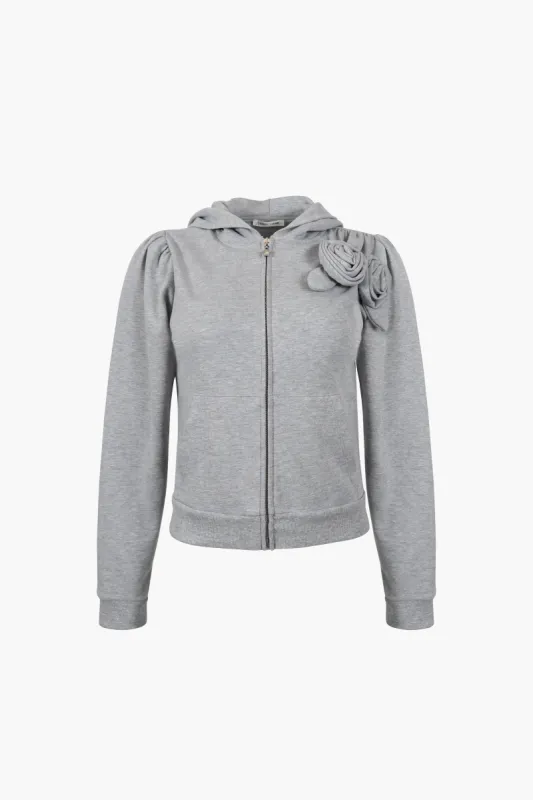 SOOKIE HOODIE IN HEATHER GREY sold by Sandy Liang