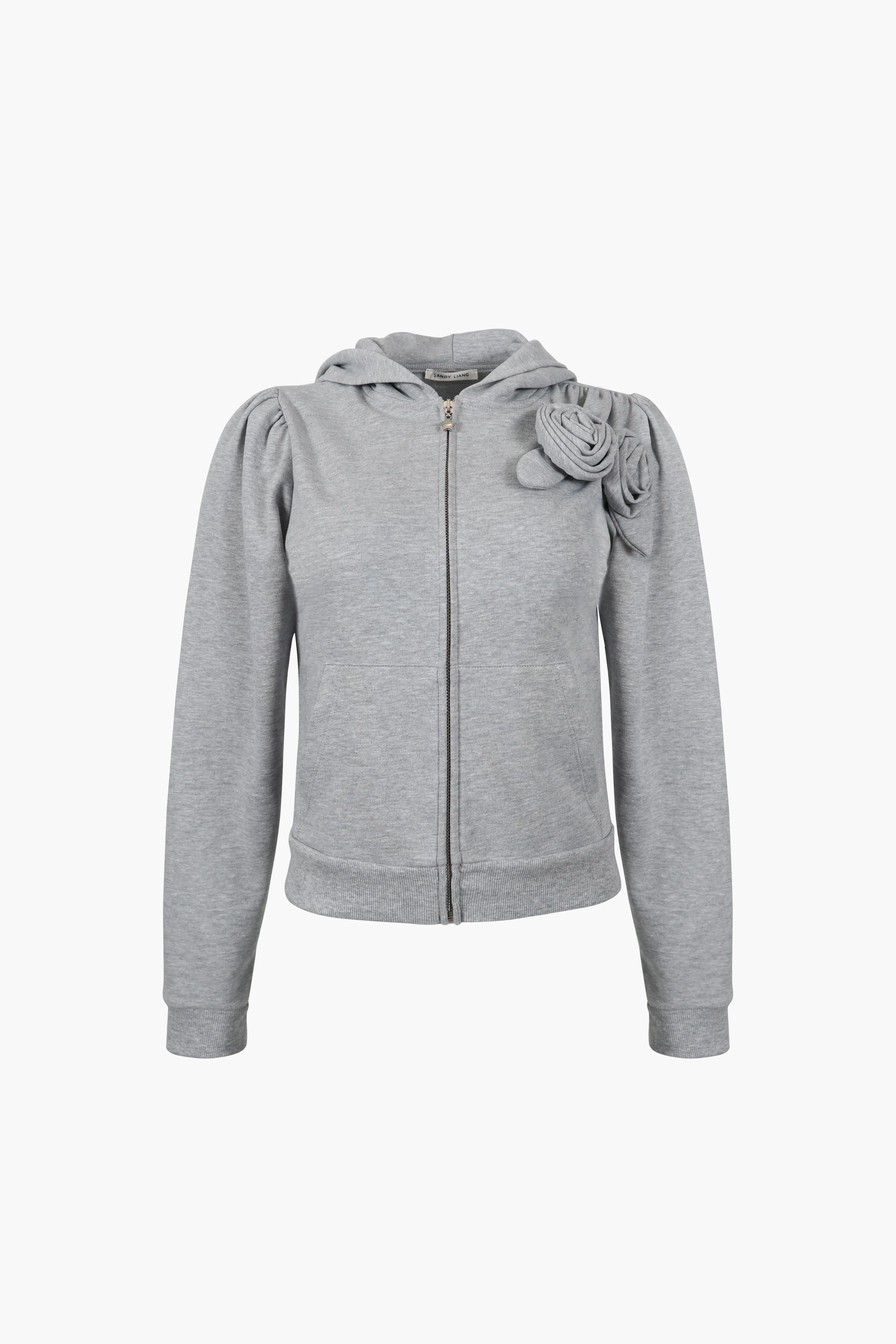 SOOKIE HOODIE IN HEATHER GREY sold by Sandy Liang