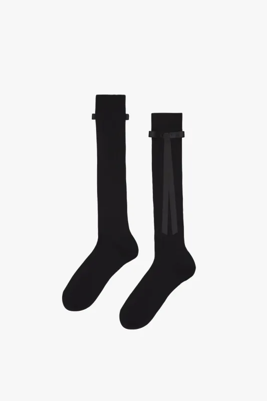 RECITAL SOCKS IN BLACK made by Sandy Liang