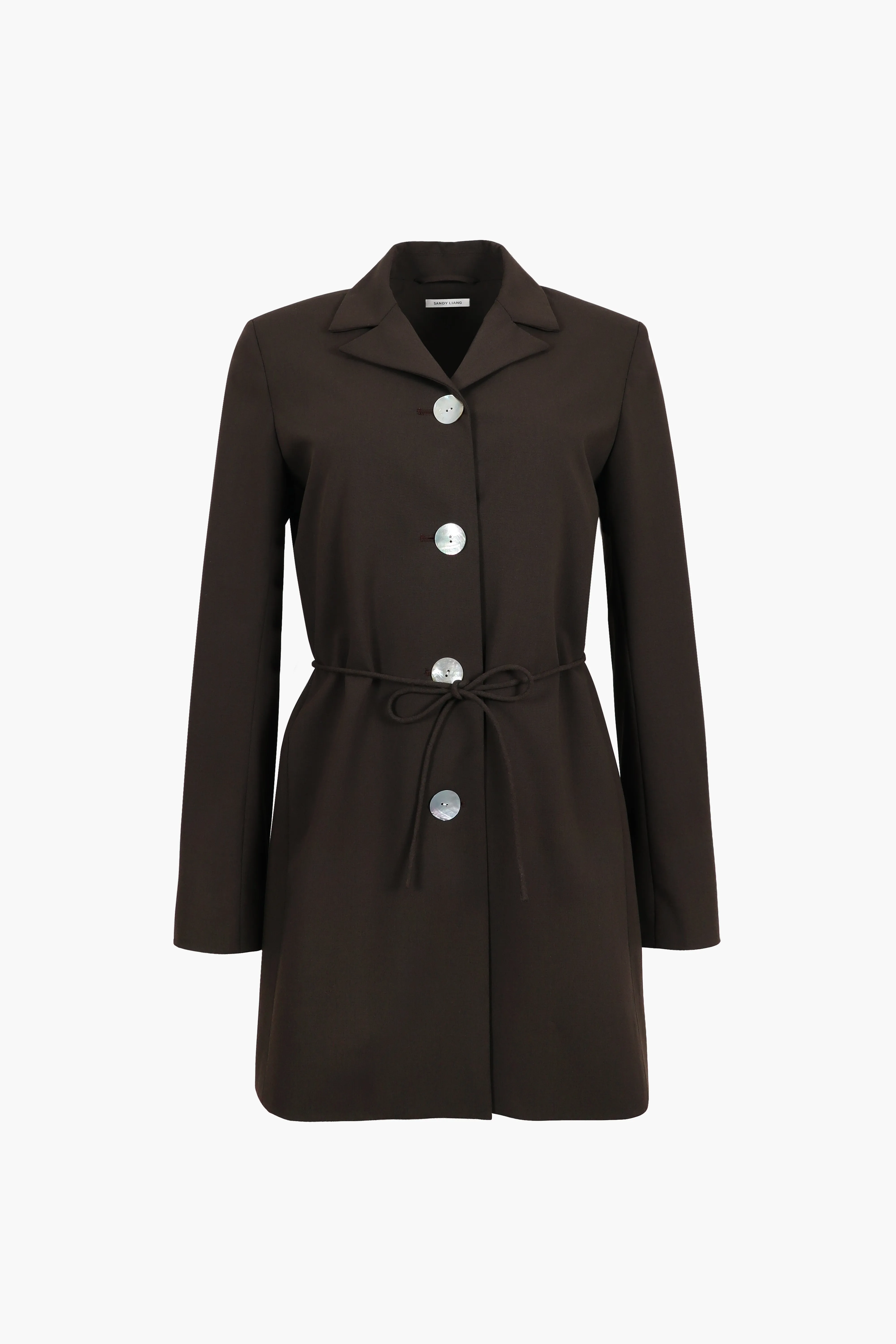 GREENE COAT IN BROWN sold by Sandy Liang