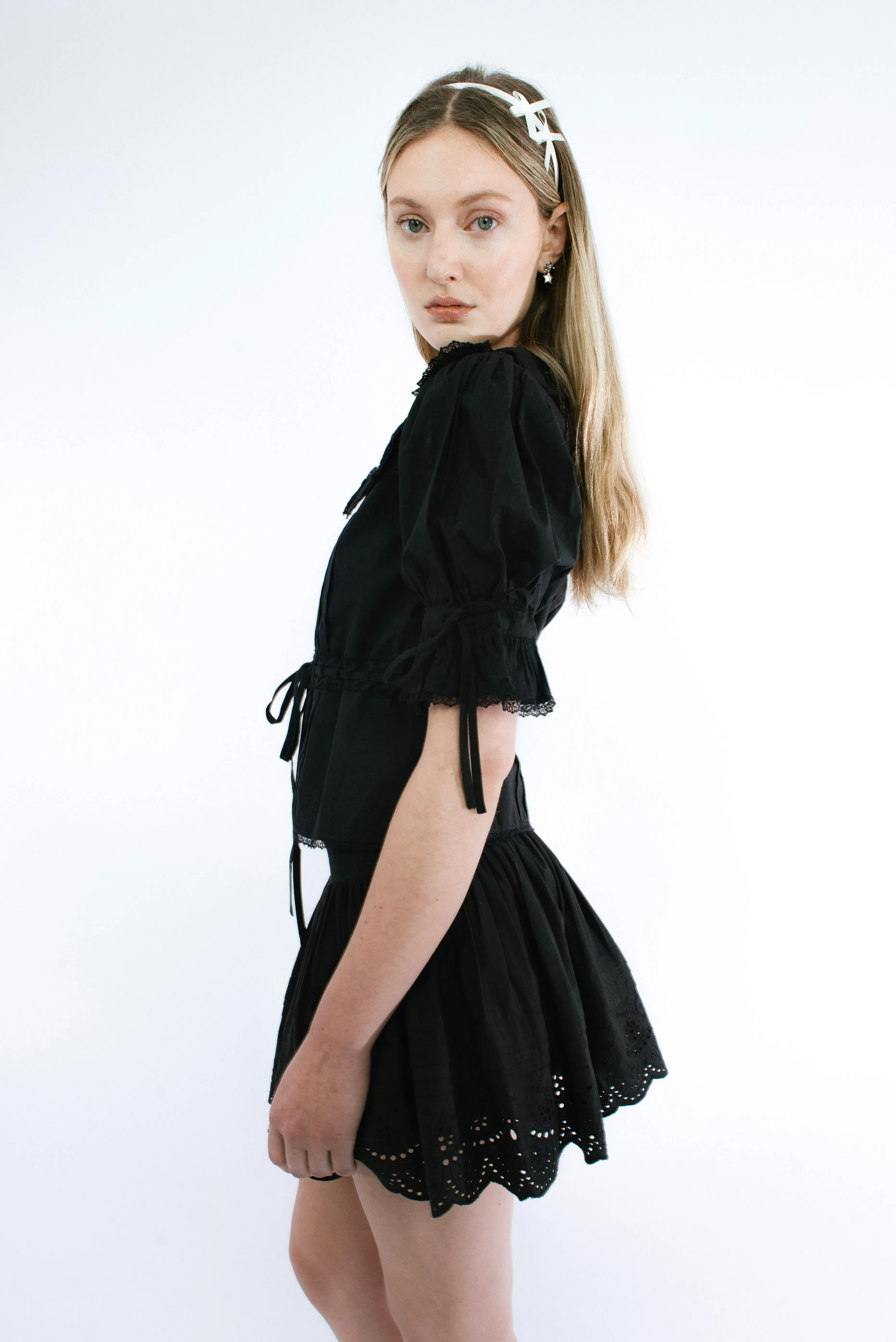IRA SKIRT IN BLACK sold by Sandy Liang product image thumbnail 3