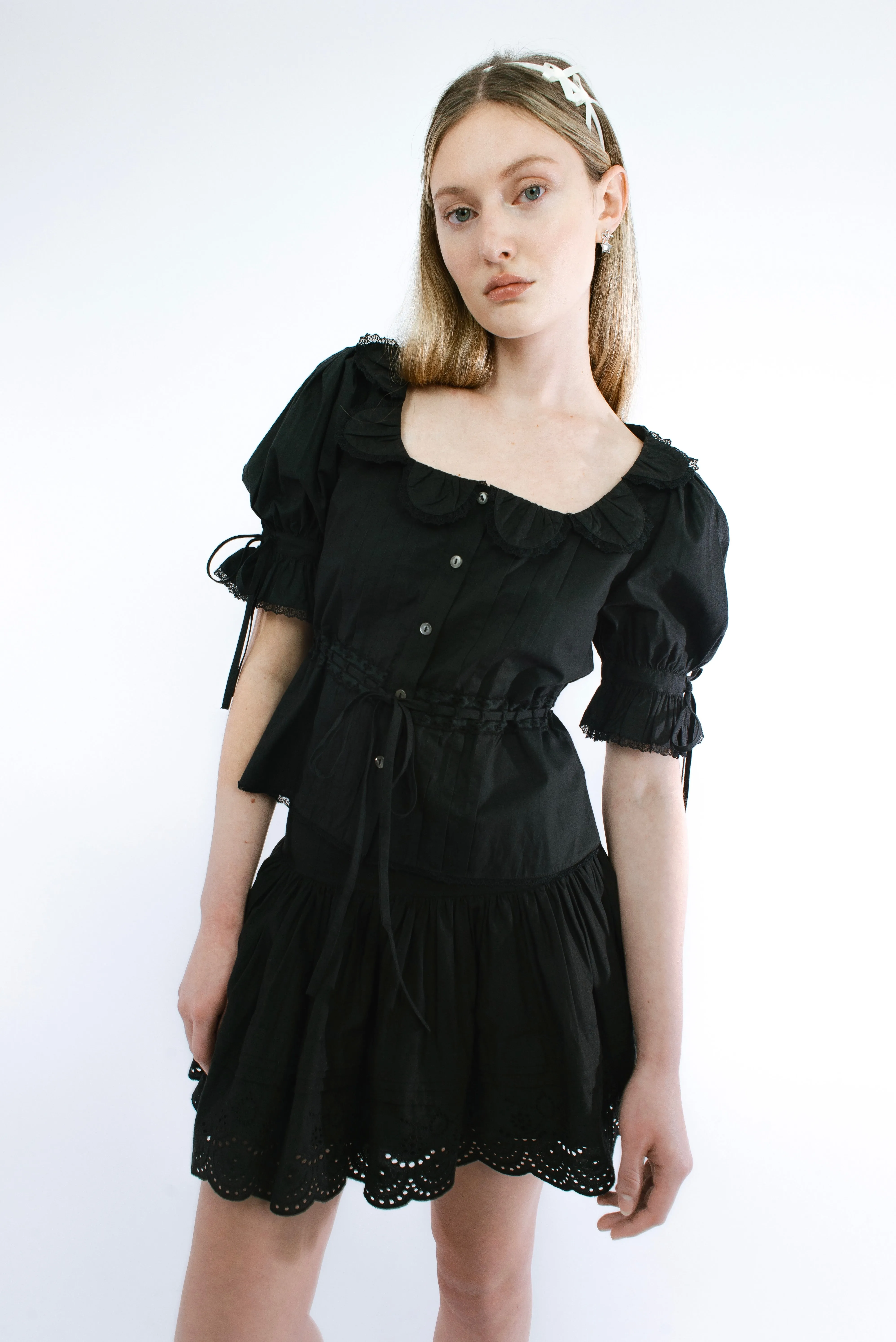 IRA SKIRT IN BLACK sold by Sandy Liang product image thumbnail 4