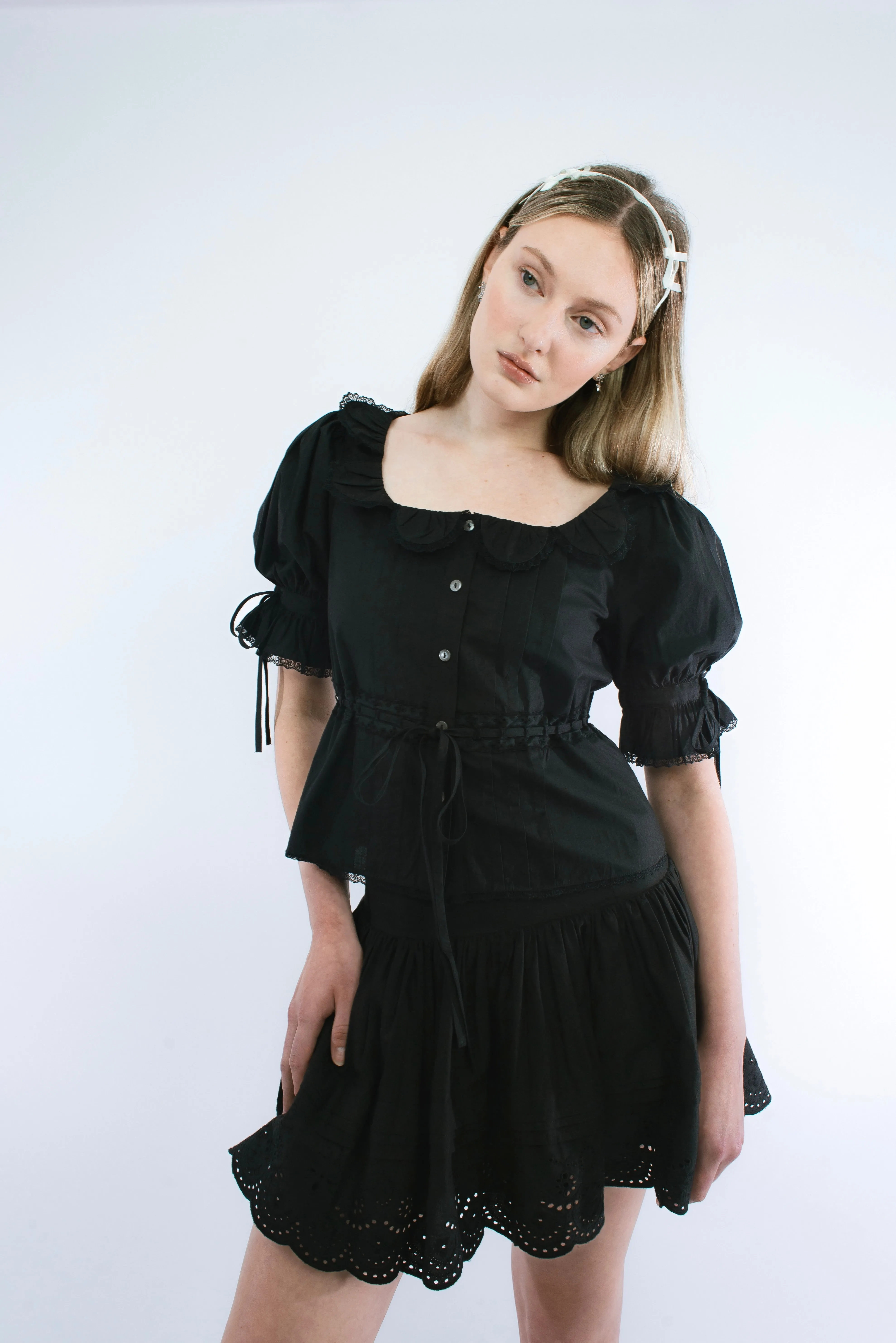IRA SKIRT IN BLACK sold by Sandy Liang product image thumbnail 5