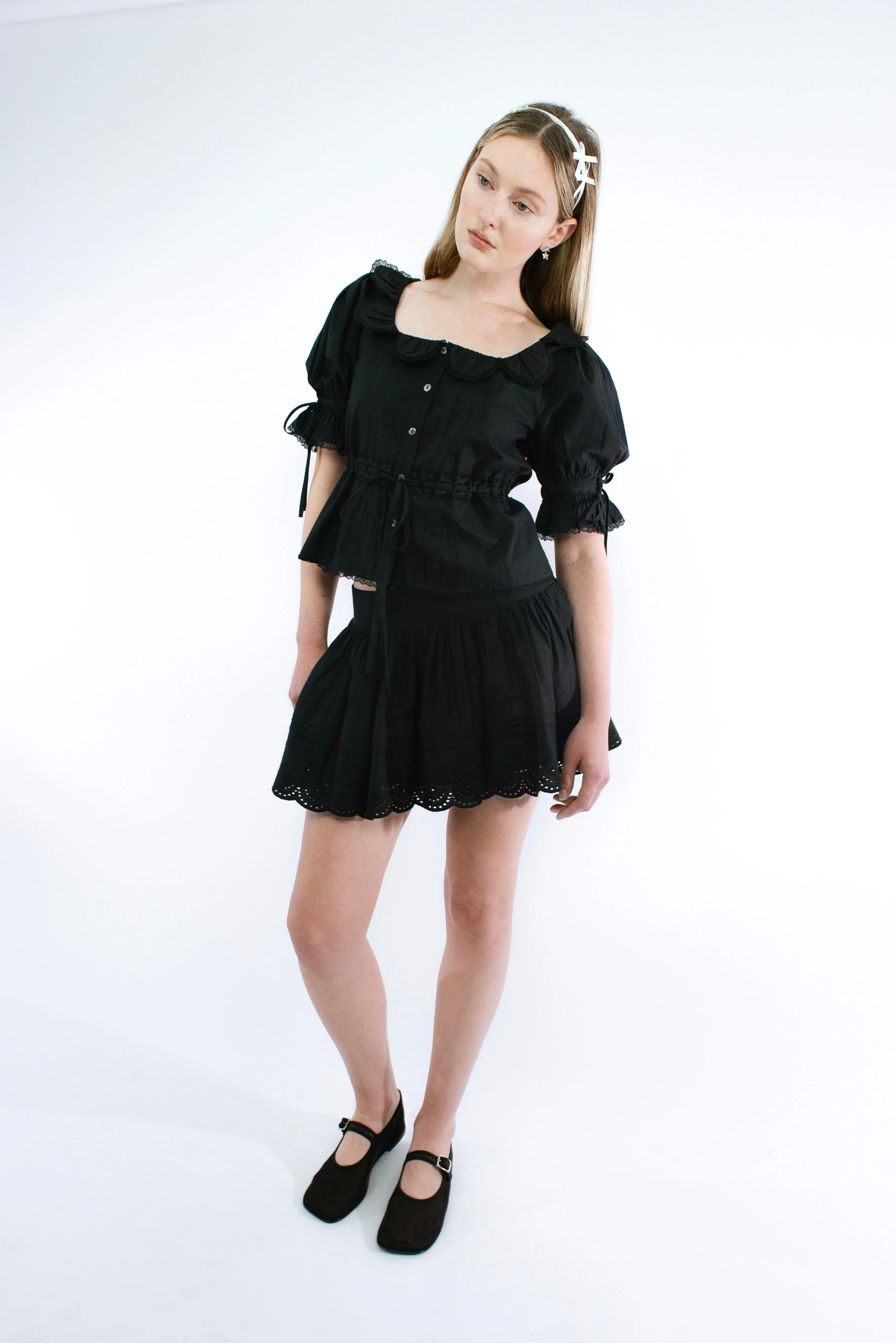 MELON TOP IN BLACK sold by Sandy Liang product image thumbnail 3