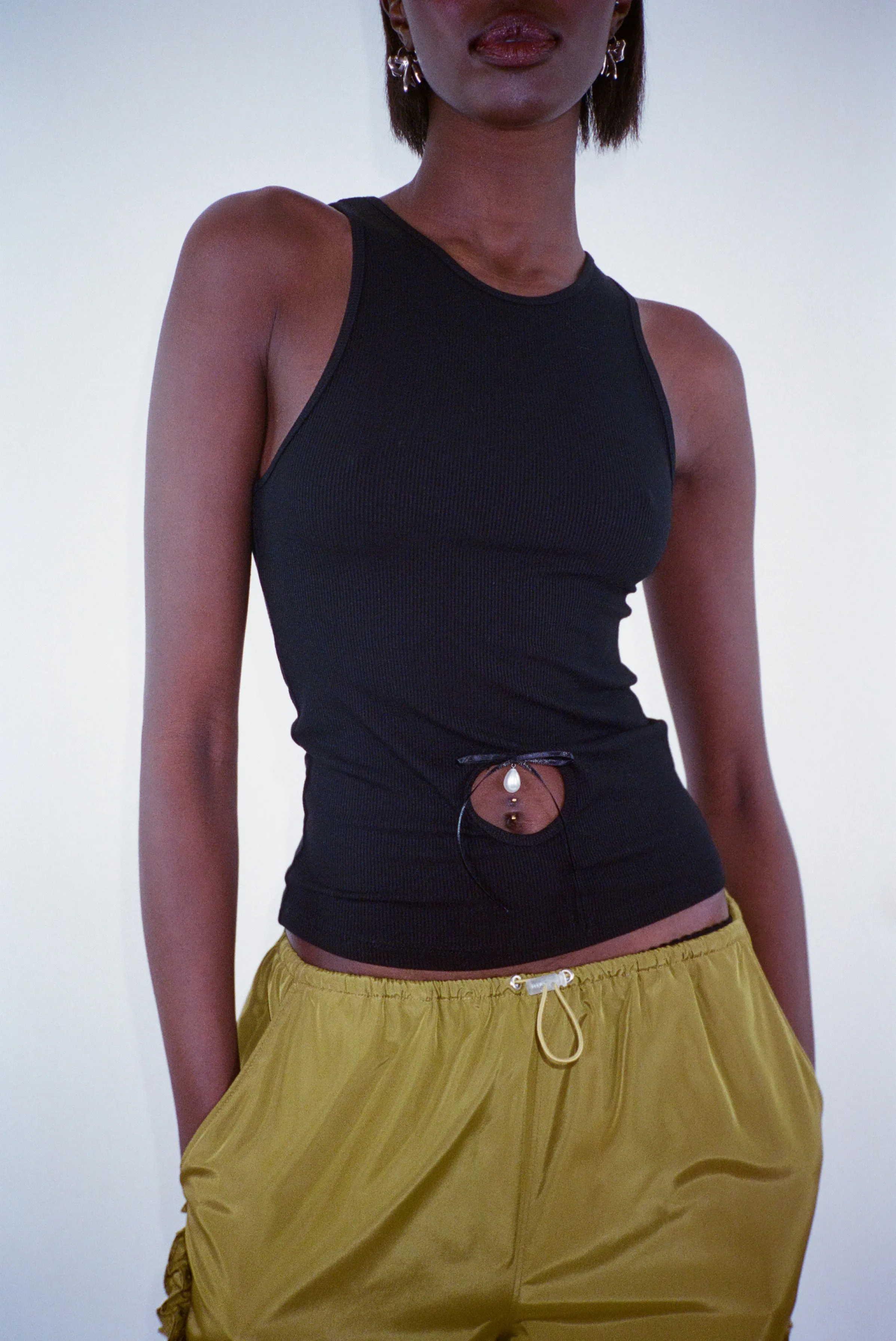 BELLISIMO TANK IN BLACK sold by Sandy Liang product image thumbnail 2