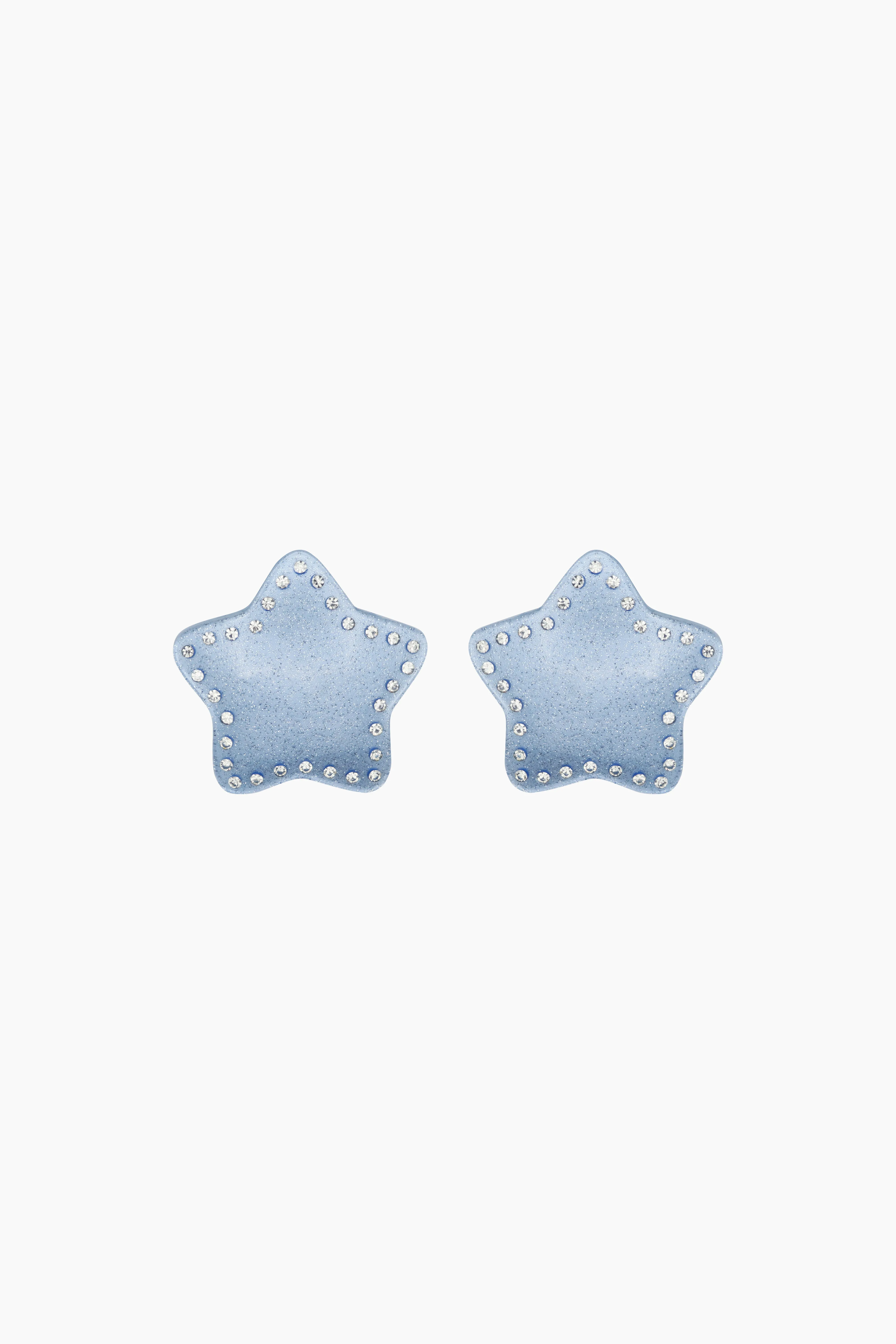 COSMO EARRINGS IN ICE BLUE sold by Sandy Liang