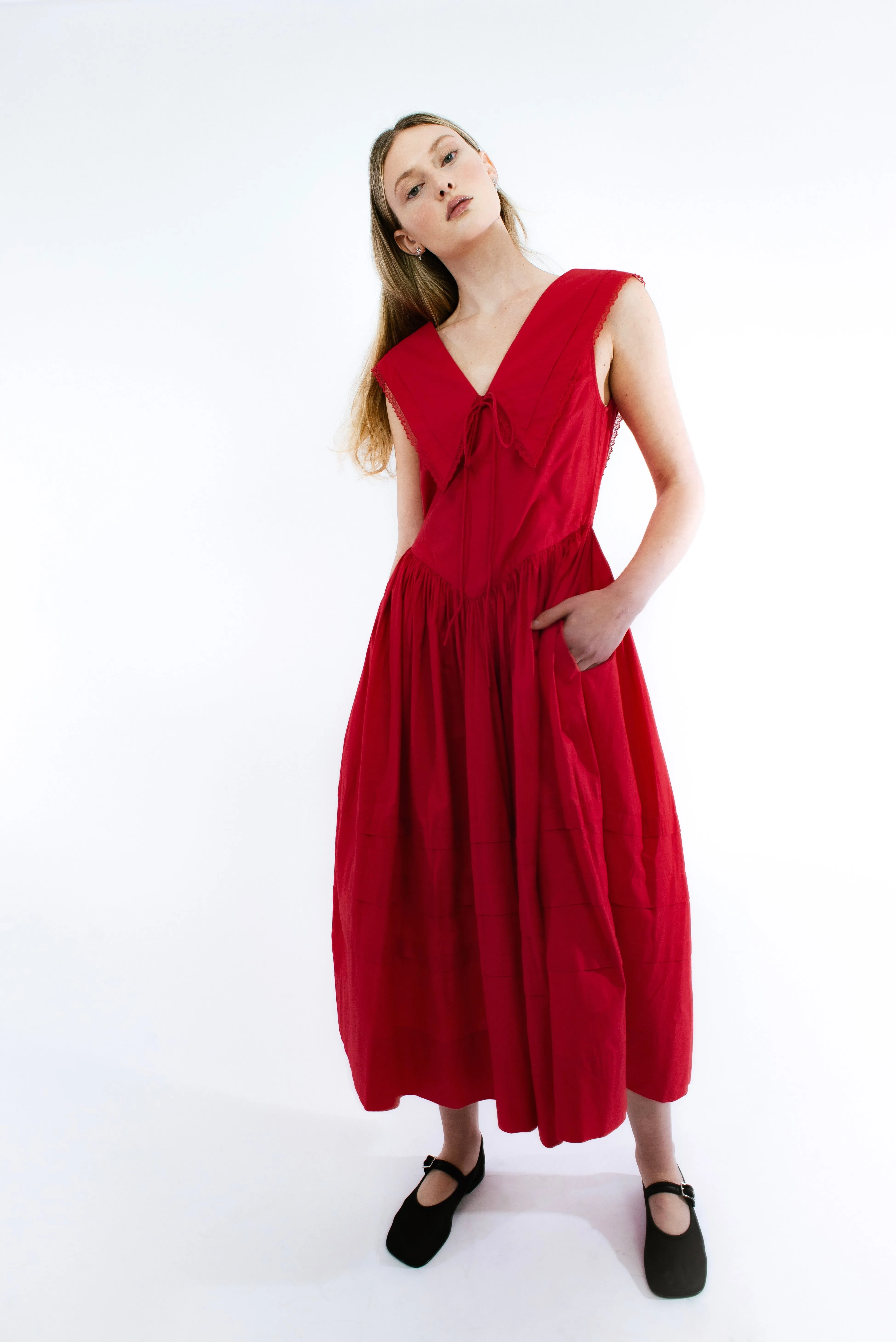 OPA DRESS IN RED sold by Sandy Liang product image thumbnail 4
