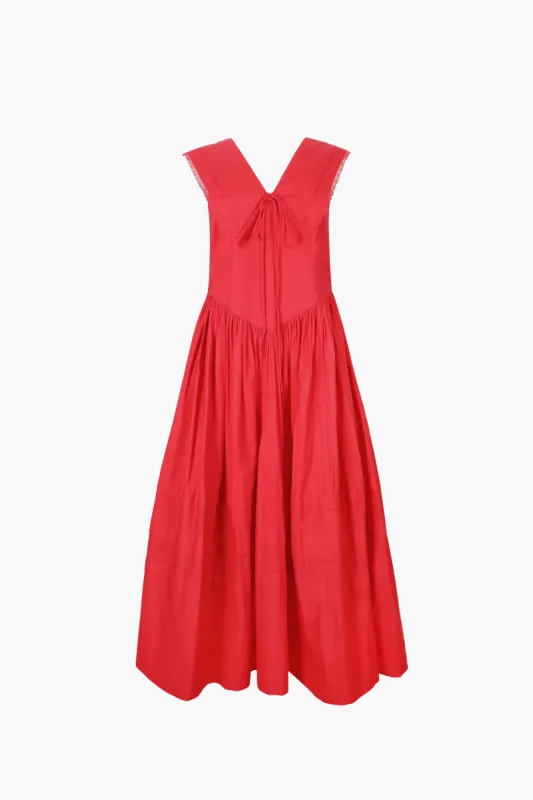 OPA DRESS IN RED made by Sandy Liang