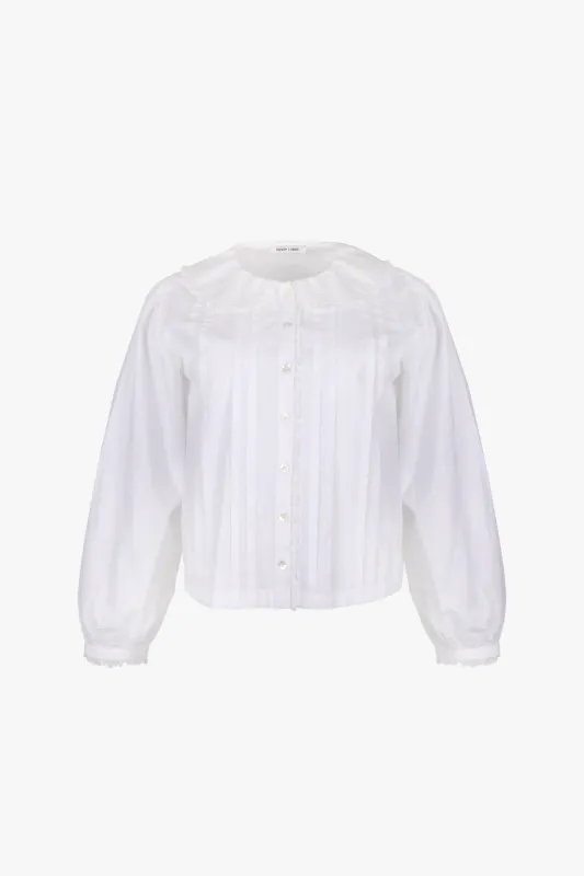 GROVE TOP IN WHITE sold by Sandy Liang