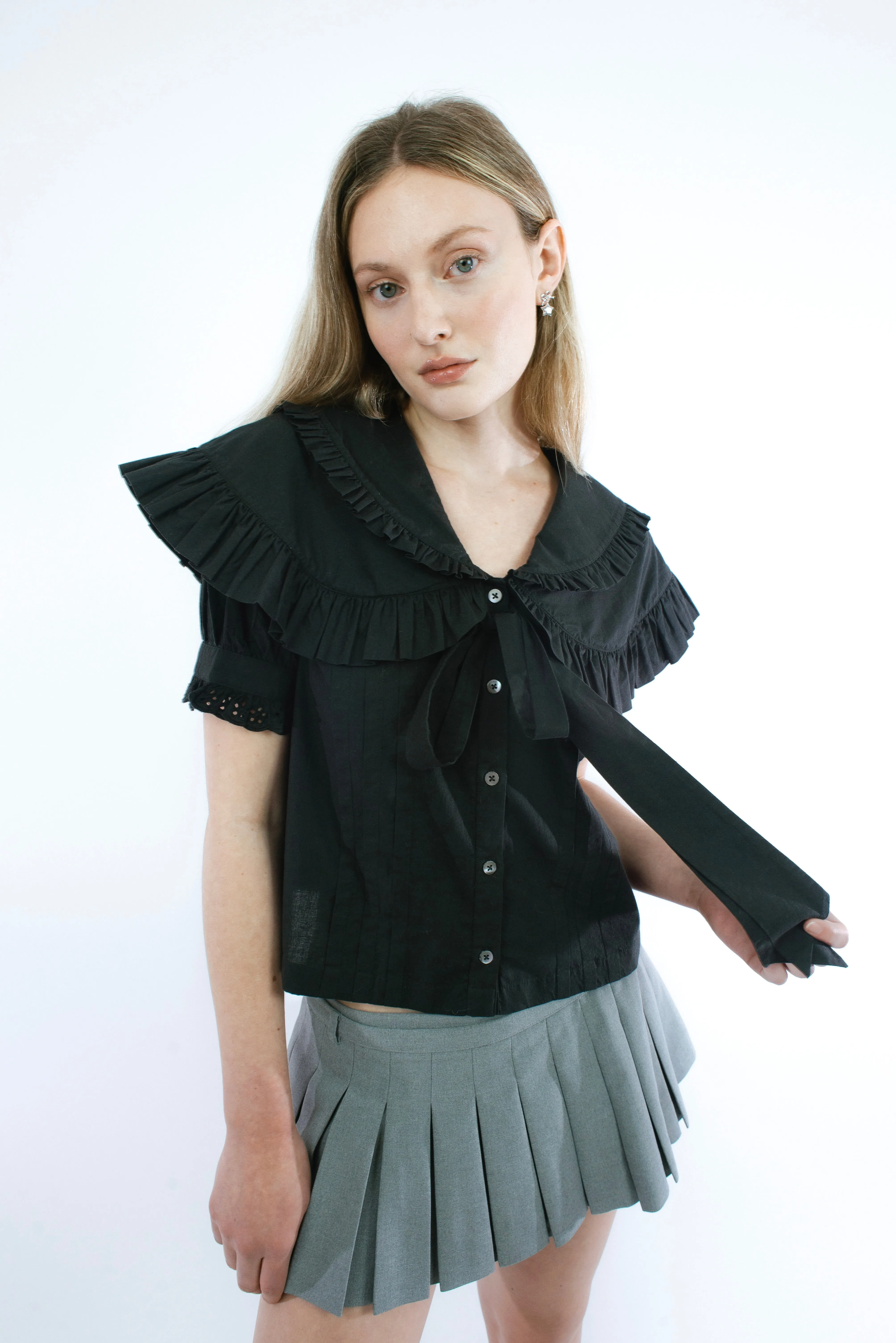 GUAGUA TOP IN BLACK sold by Sandy Liang product image thumbnail 2