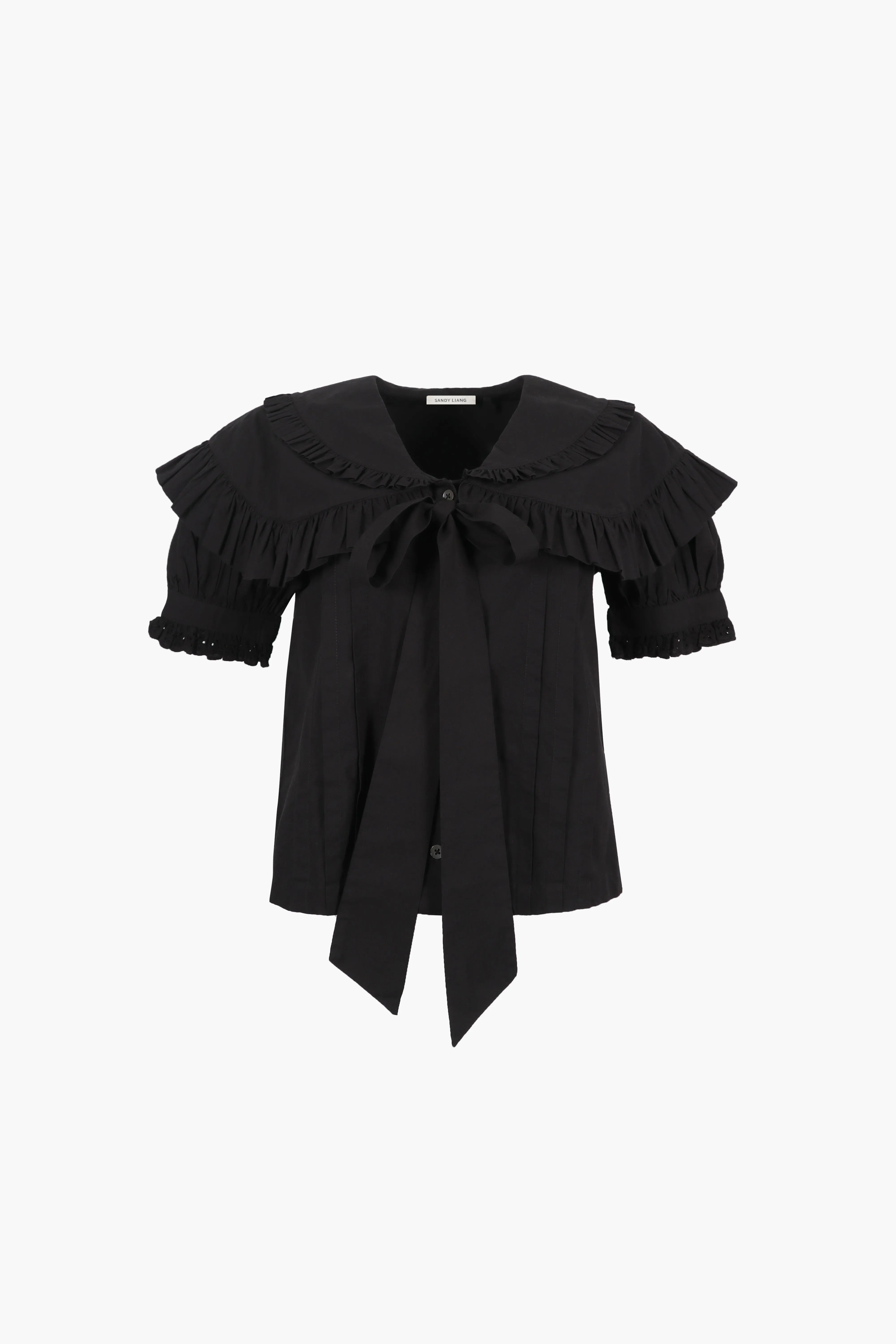 GUAGUA TOP IN BLACK sold by Sandy Liang