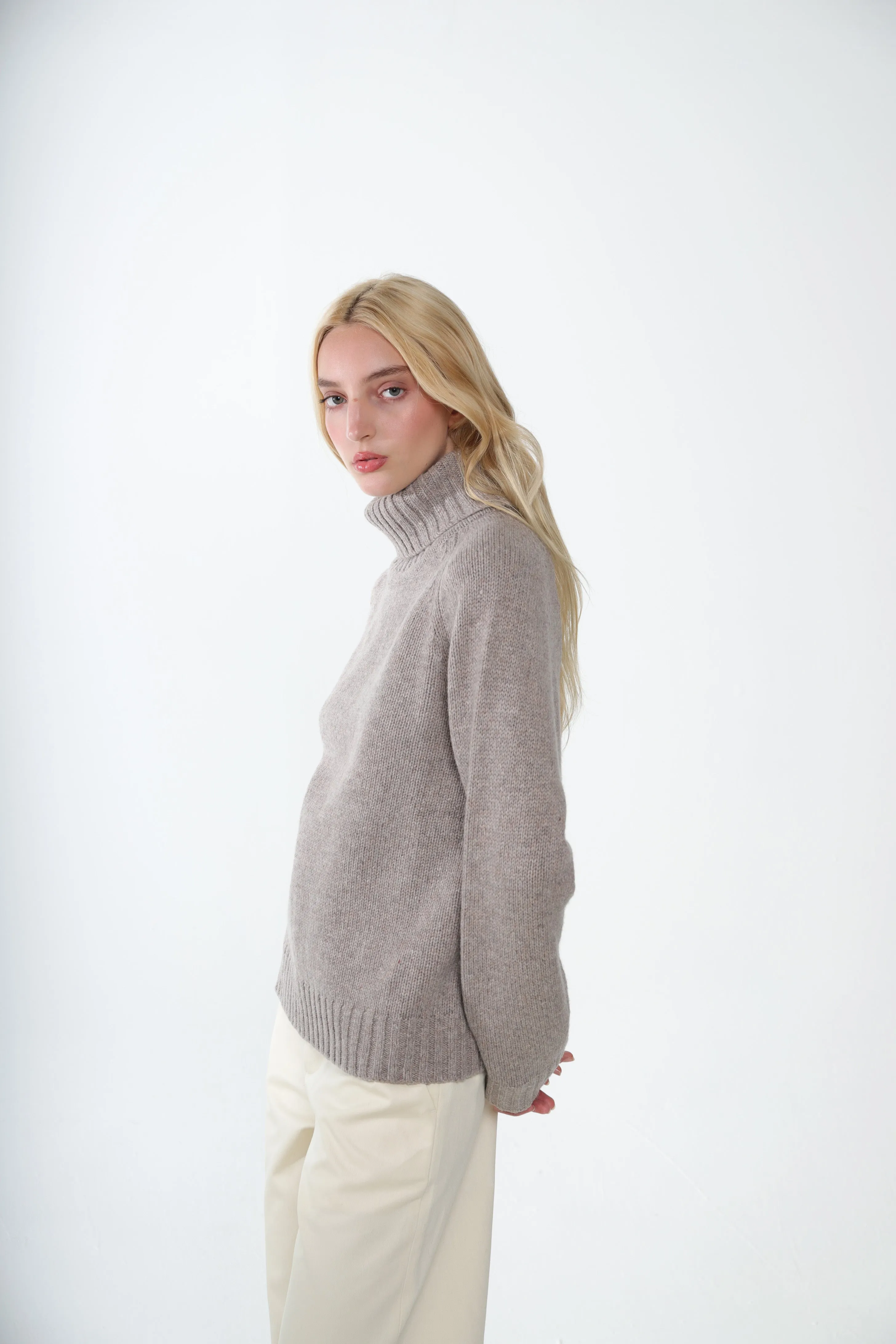 GUMS SWEATER IN TAUPE sold by Sandy Liang product image thumbnail 3