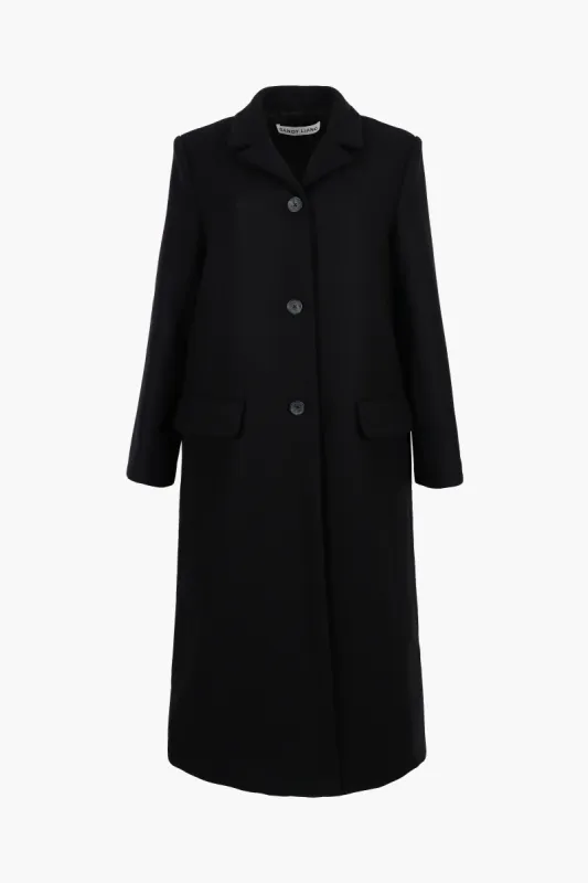 SOYA COAT IN BLACK sold by Sandy Liang