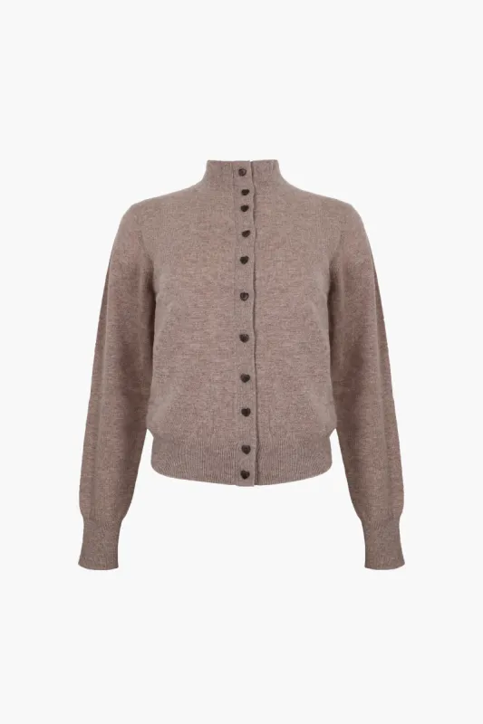 BOUIE CARDIGAN IN TAUPE sold by Sandy Liang