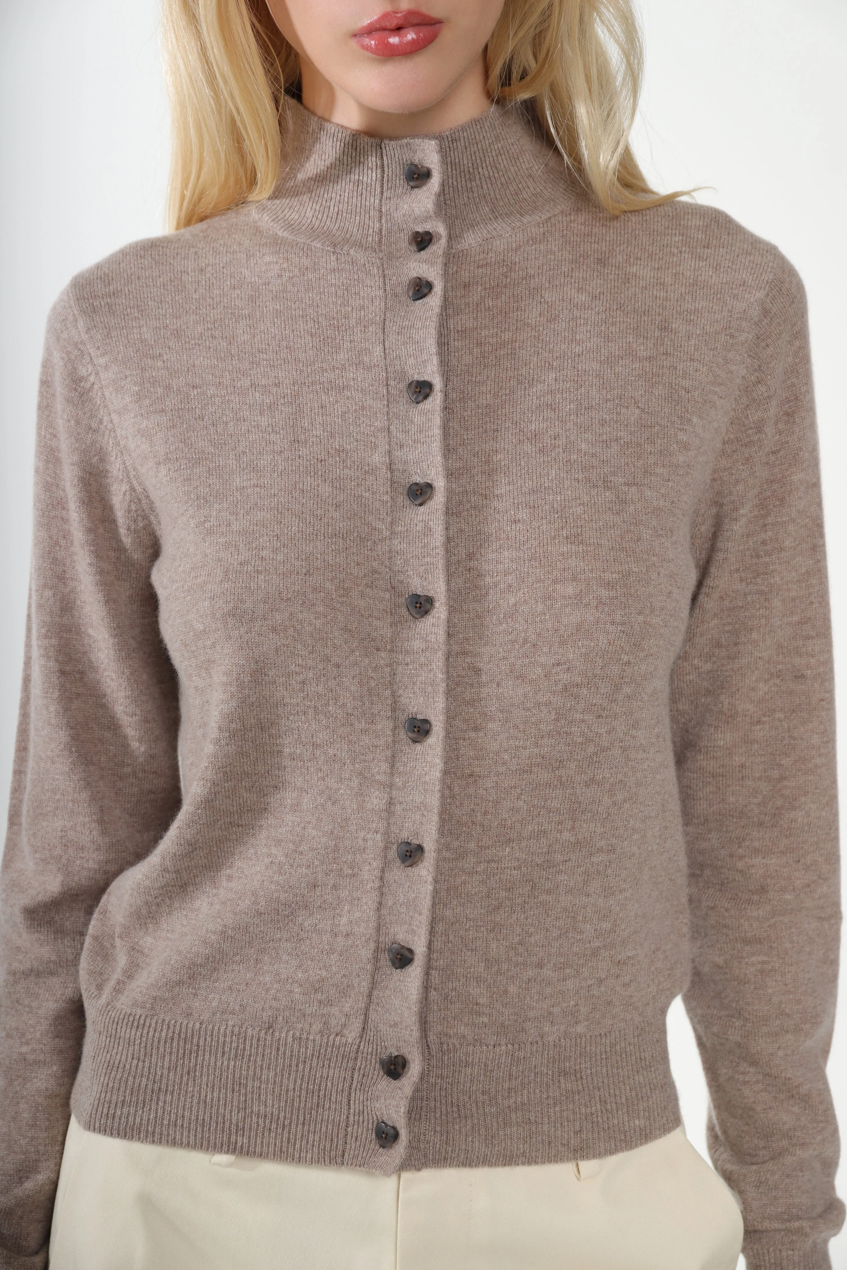 BOUIE CARDIGAN IN TAUPE sold by Sandy Liang product image thumbnail 3