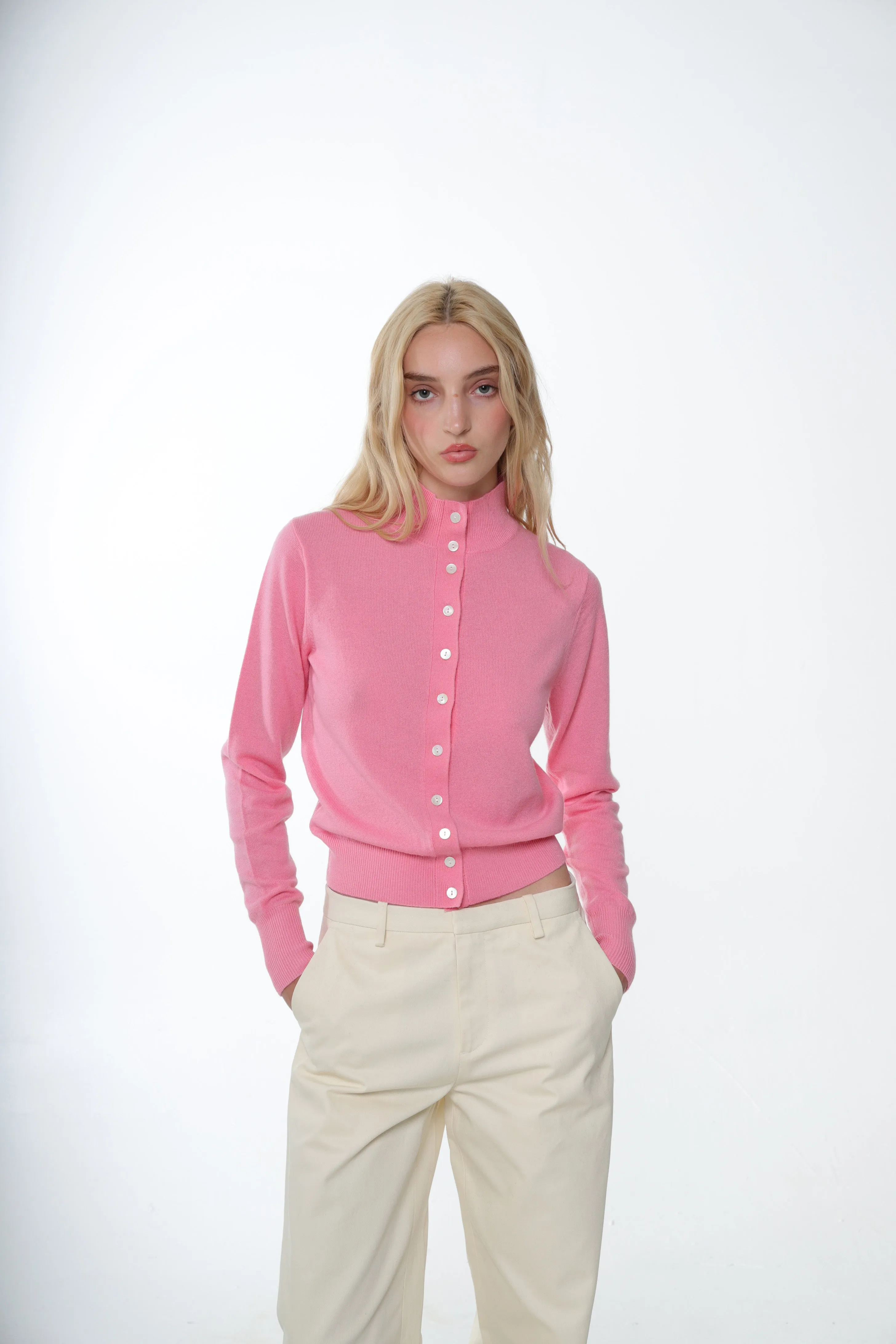 BOUIE CARDIGAN IN PINK sold by Sandy Liang product image thumbnail 2