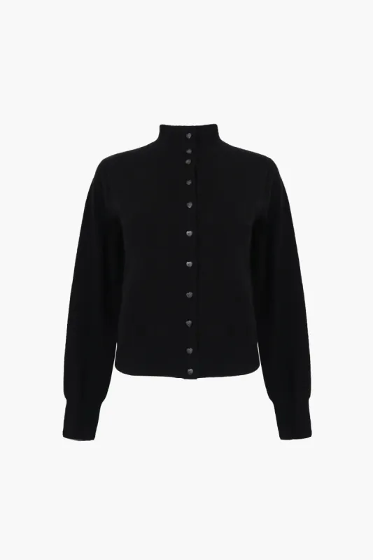 BOUIE CARDIGAN IN BLACK sold by Sandy Liang