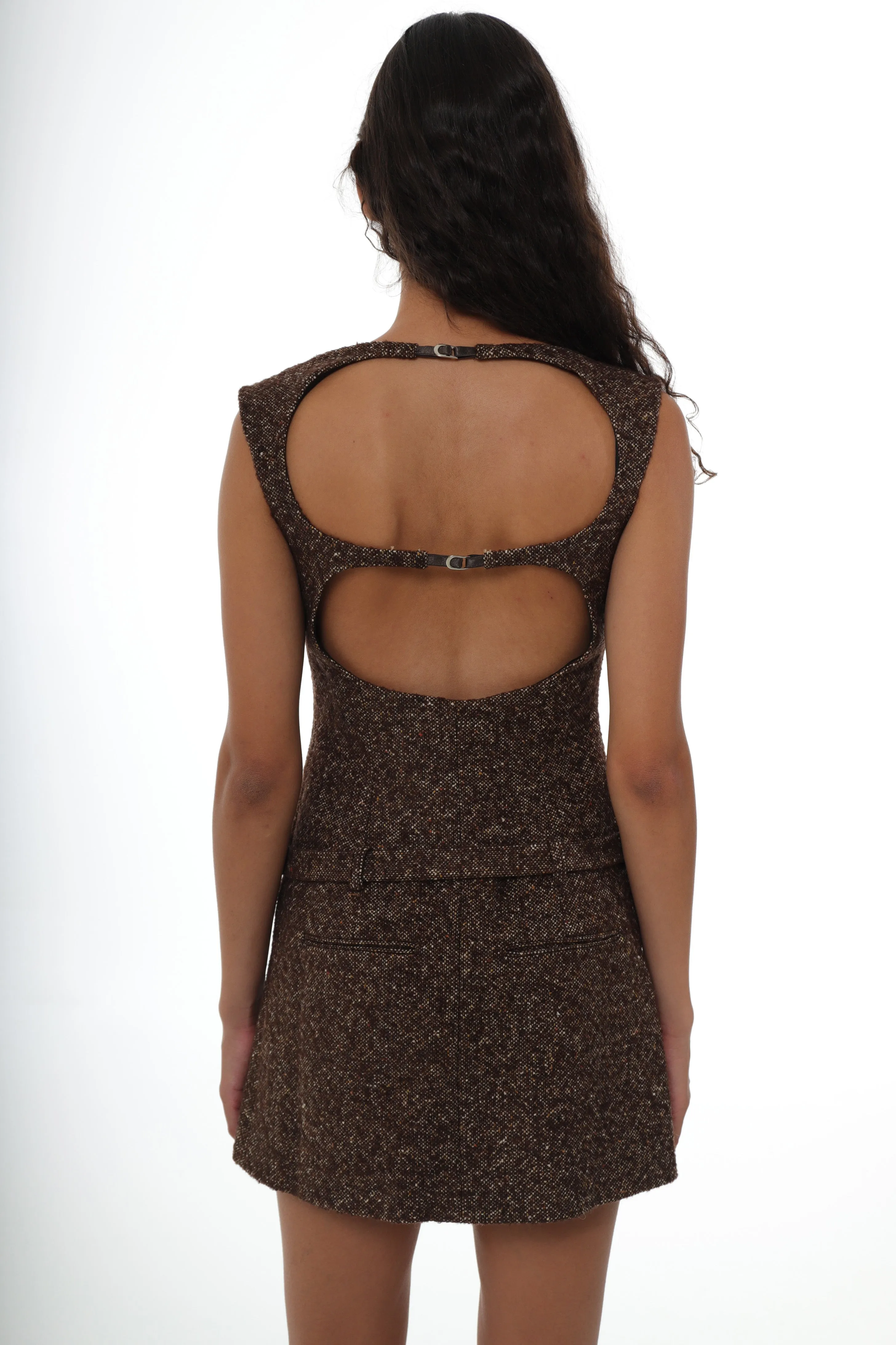 ITSY DRESS IN ESPRESSO sold by Sandy Liang product image thumbnail 4