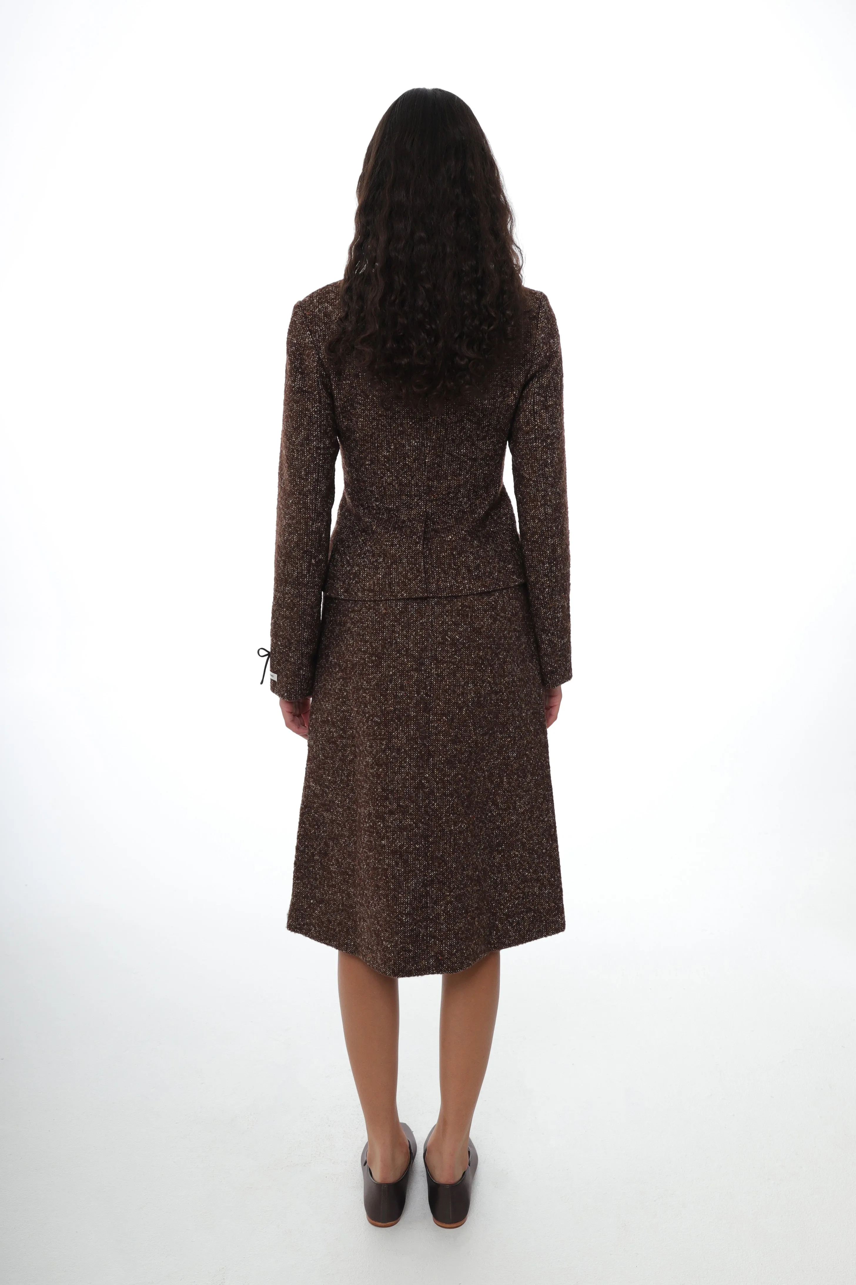 MERCURY SKIRT IN ESPRESSO sold by Sandy Liang product image thumbnail 3