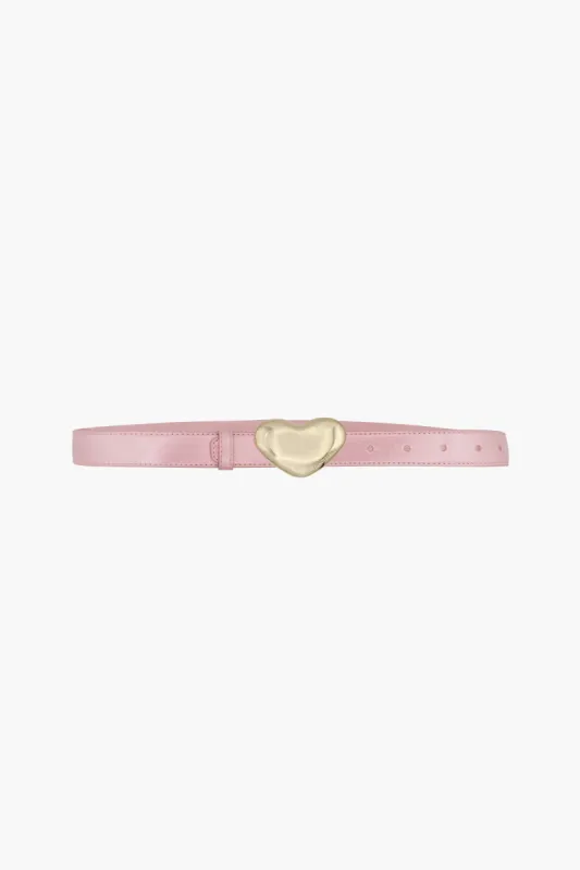 VALENTINE BELT IN METALLIC PINK made by Sandy Liang