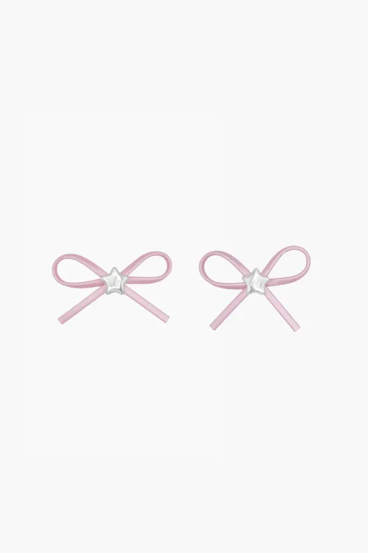 UME EARRINGS IN PINK sold by Sandy Liang