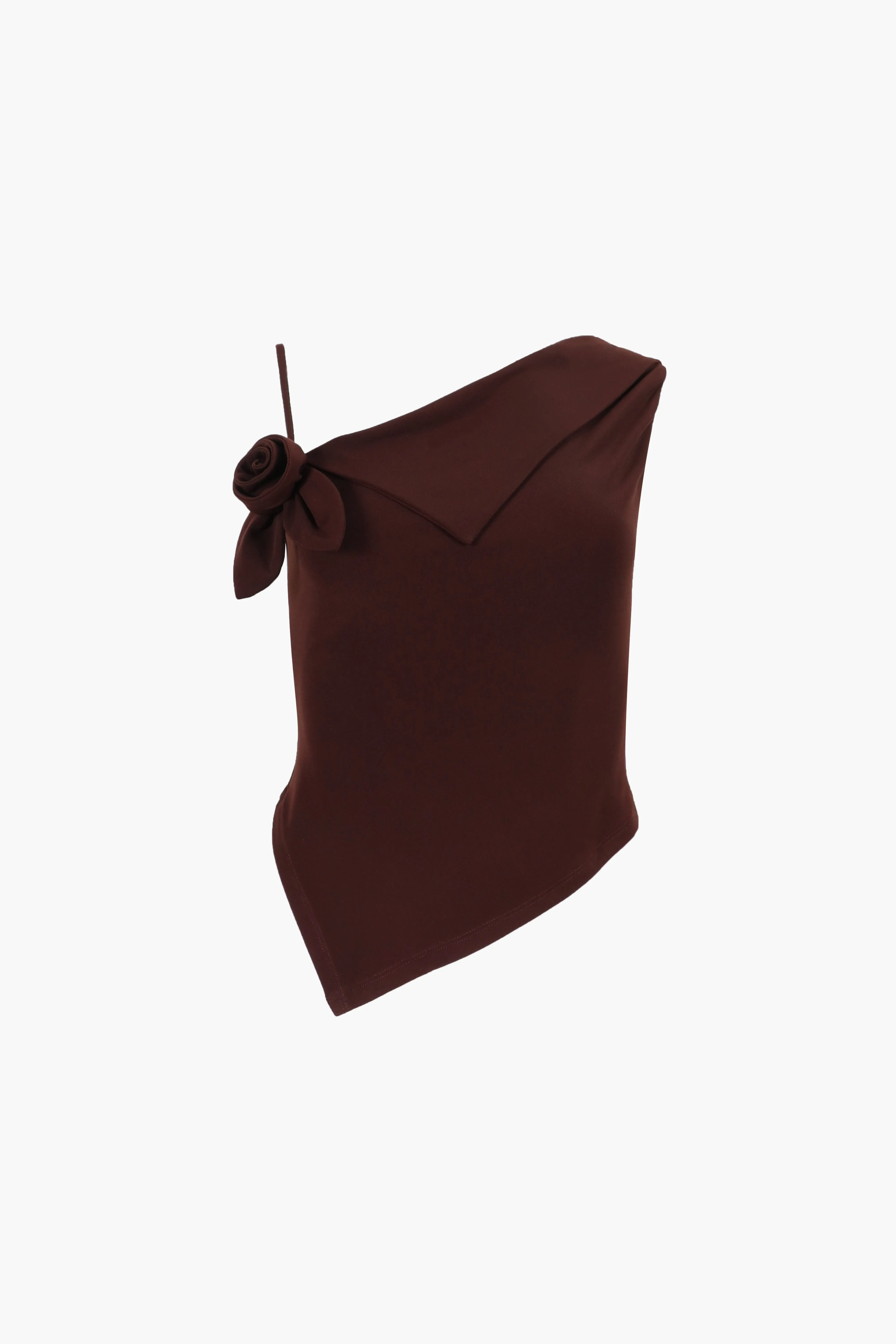 DORY TOP IN DARK BROWN sold by Sandy Liang