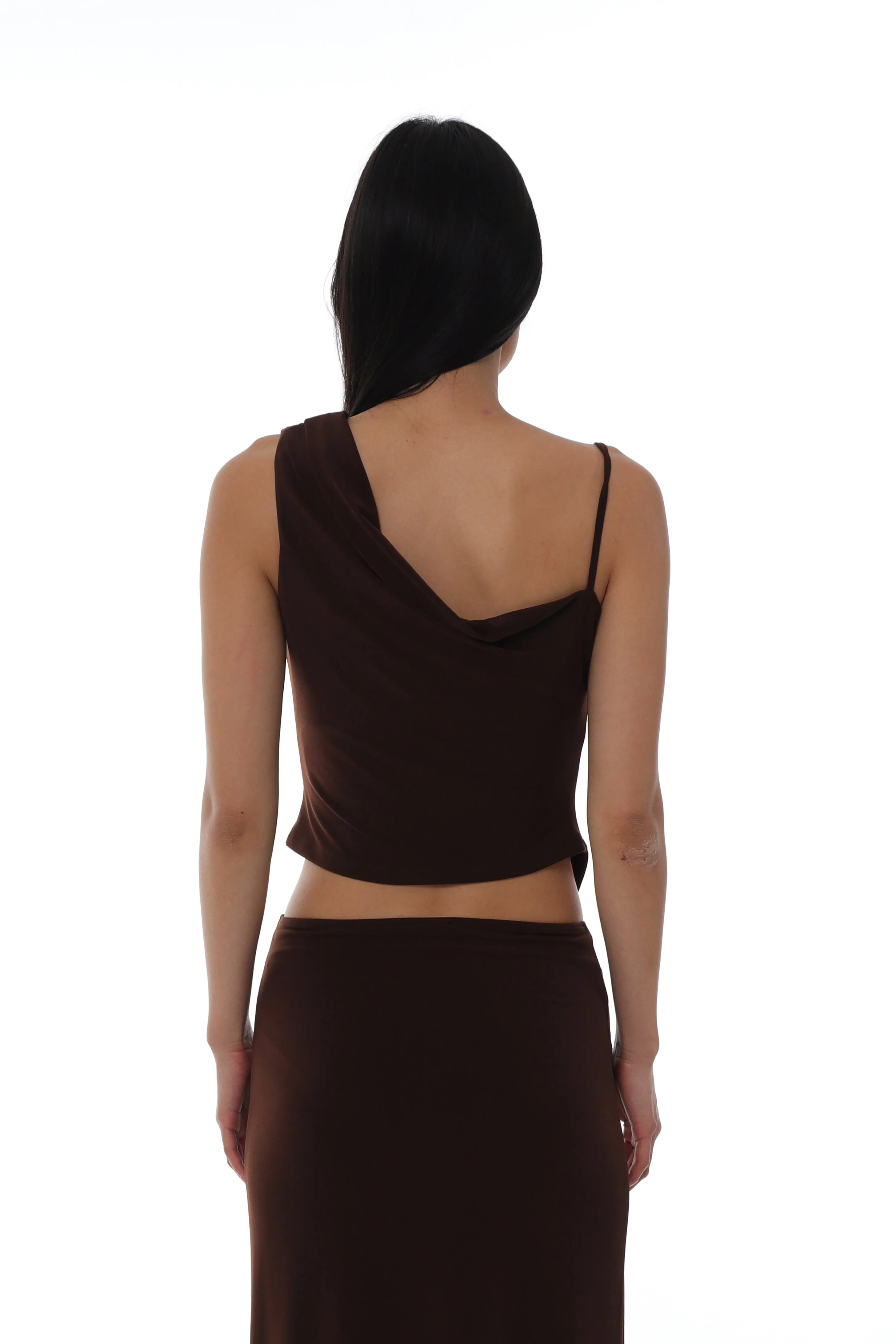 DORY TOP IN DARK BROWN sold by Sandy Liang product image thumbnail 4